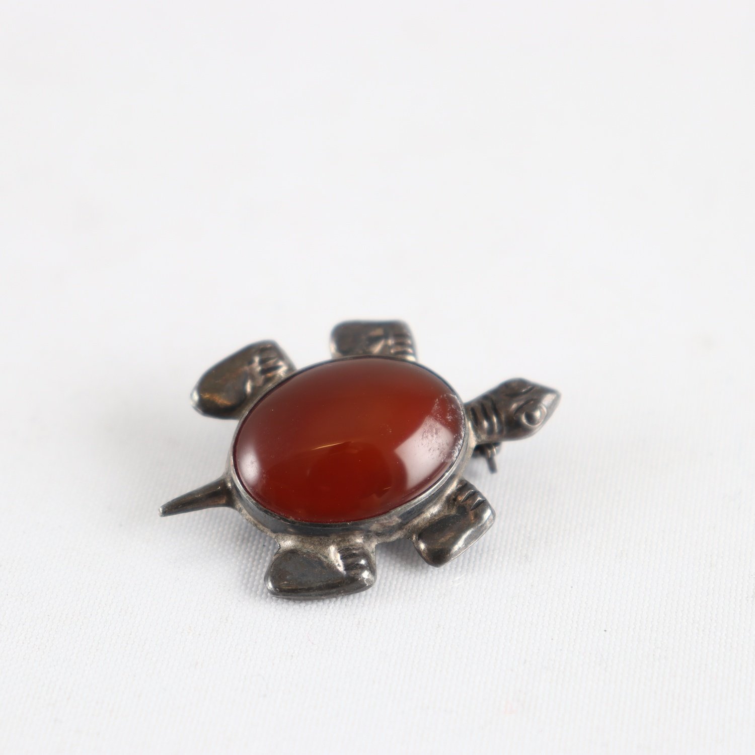 Brosch, Silver, Sköldpadda, Brvikt: 6,6 g