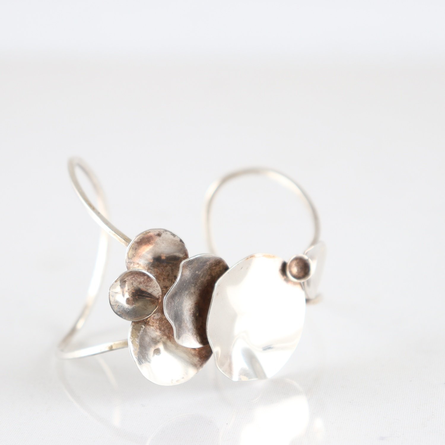 Armband, cuff, silver, vikt: 23,4 g