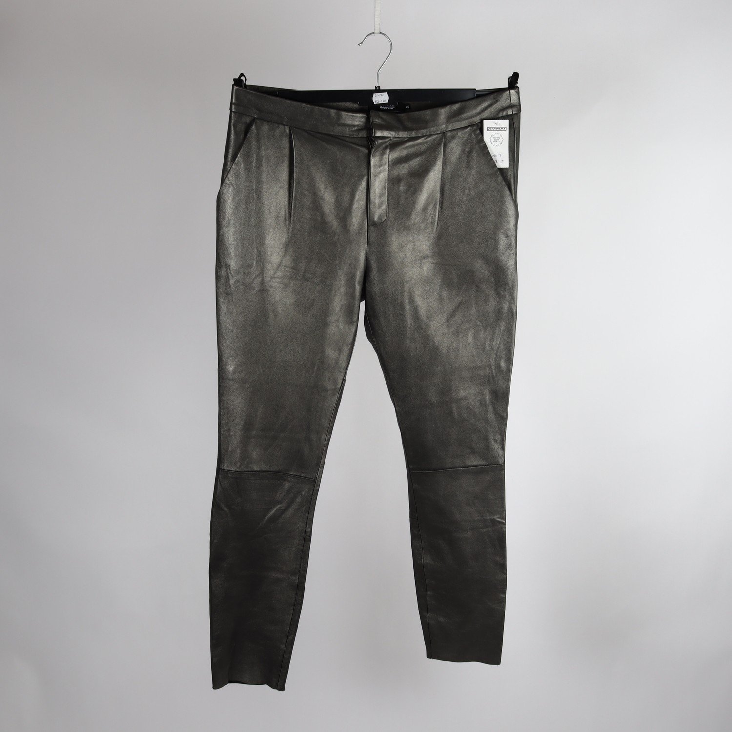 Skinnbyxor, Stand black nude, metallic grå, stl. 40