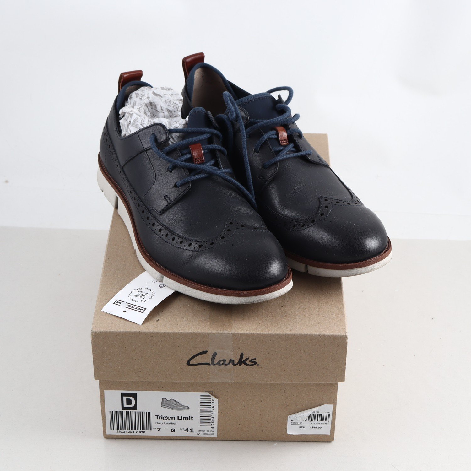 Knytskor, Clarks, svart, 41