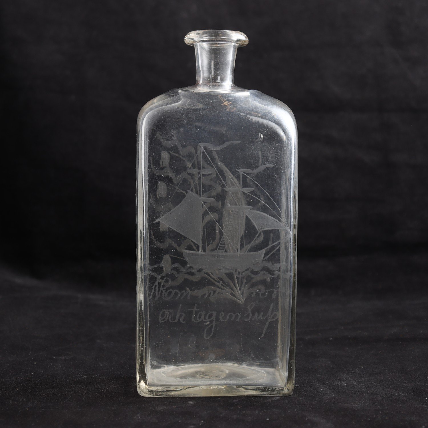 Plunta, etsad dekor, 1800-tal