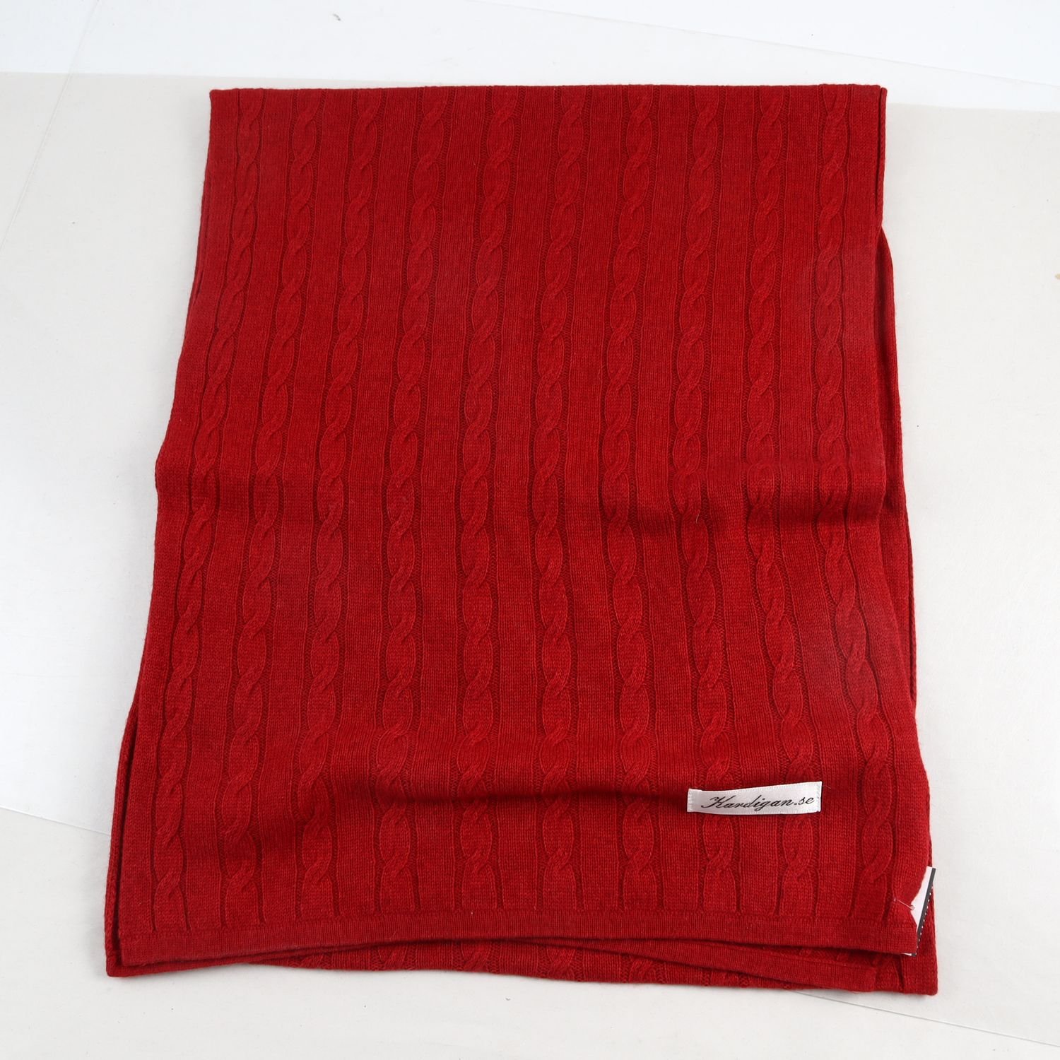Halsduk, Kardigan, röd, 55% silk 45% cashmere