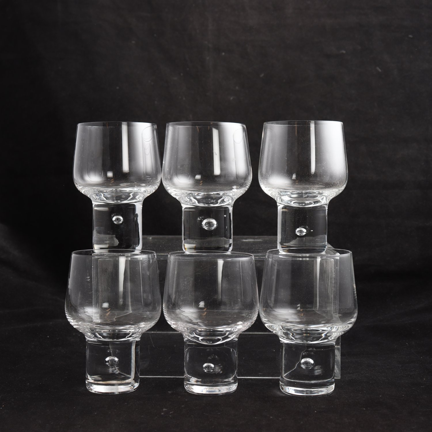 Glas, Mambo, Vicke Lindstrand, Kosta, 1970-tal, 6 st. Samfraktas ej.