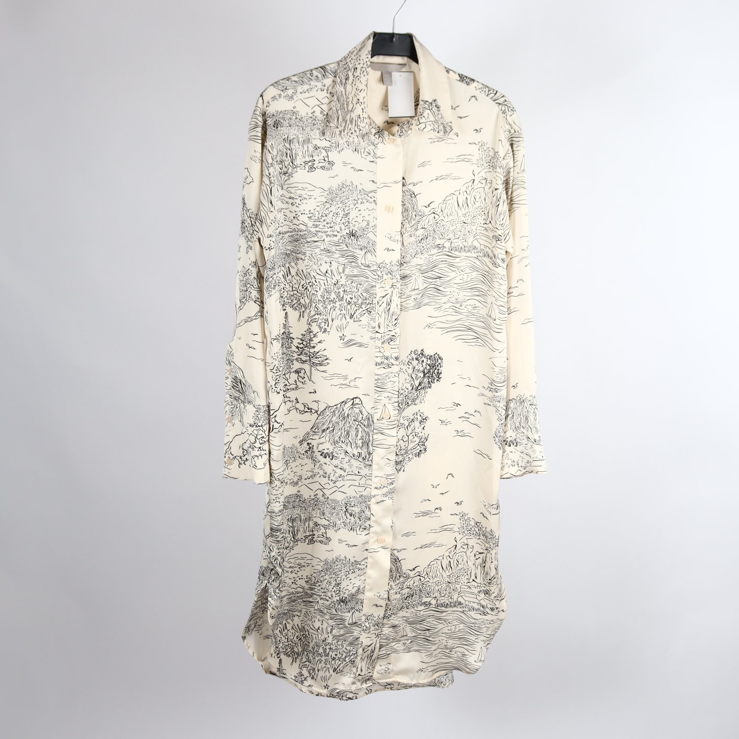 Klänning, H&M, mönstrad, stl. XS