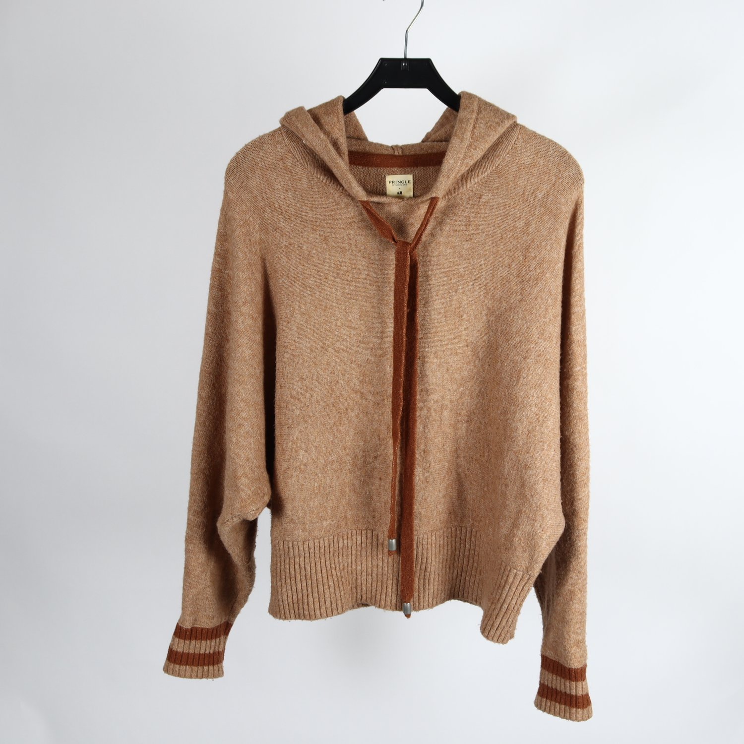 Hoodie/tröja, Pringle of Scotland x H&M, brun, stl. L