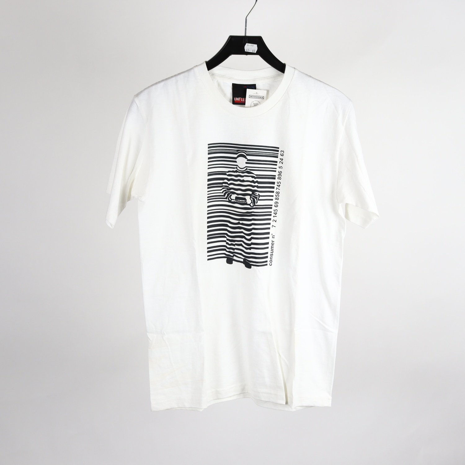T-shirt, Unifleged, vit, stl. M