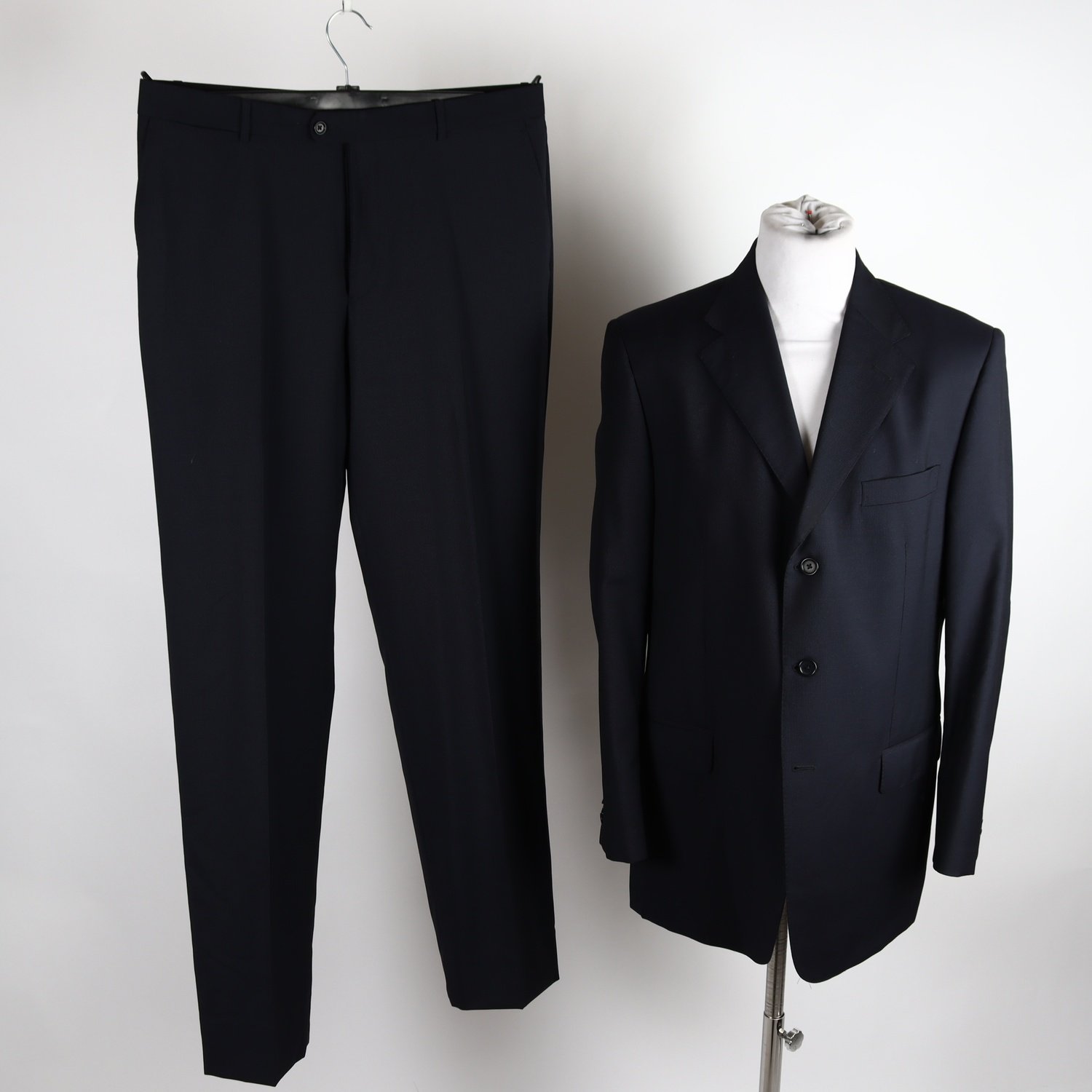 Kostym, Massimo Dutti, blå, kavaj stl. 54, byxor stl. 46