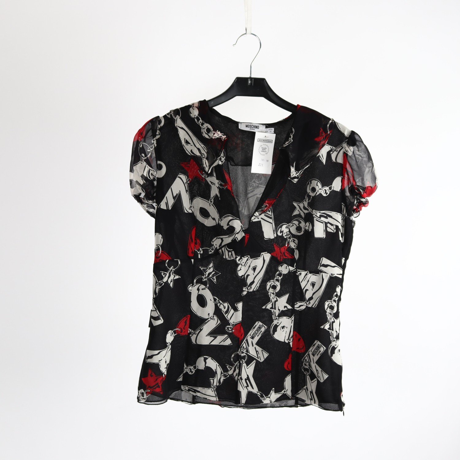 Blus, Moschino, mönstrad, stl. 40