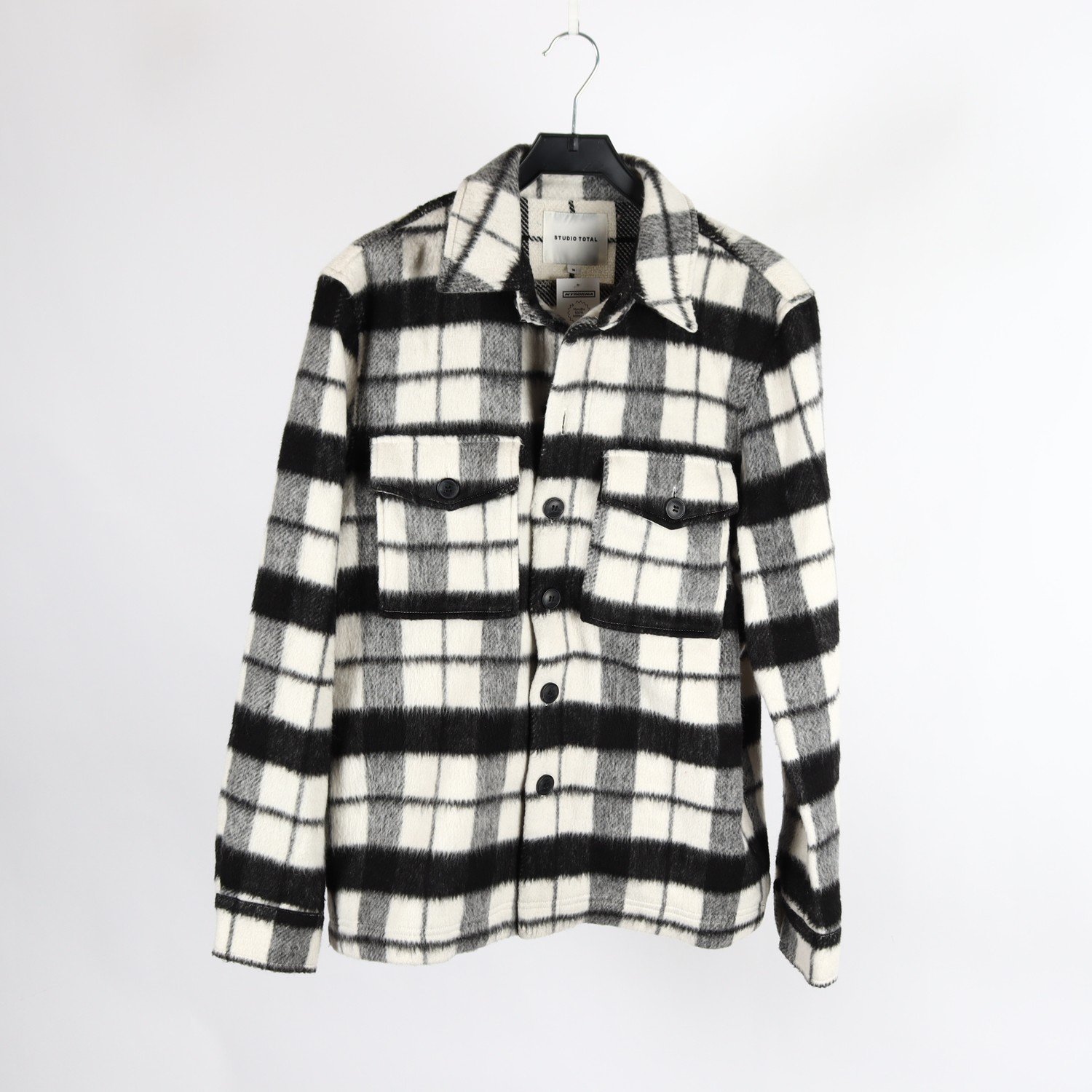 Overshirt, Studio Total, svart, vit, stl. M