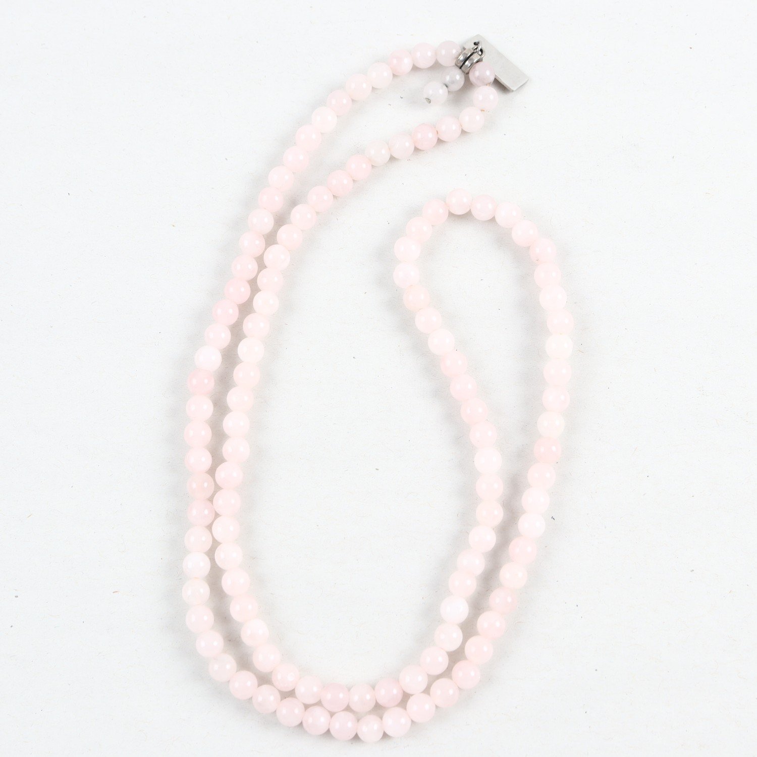 Pärlhalsband, rosenkvarts, Miss Wang