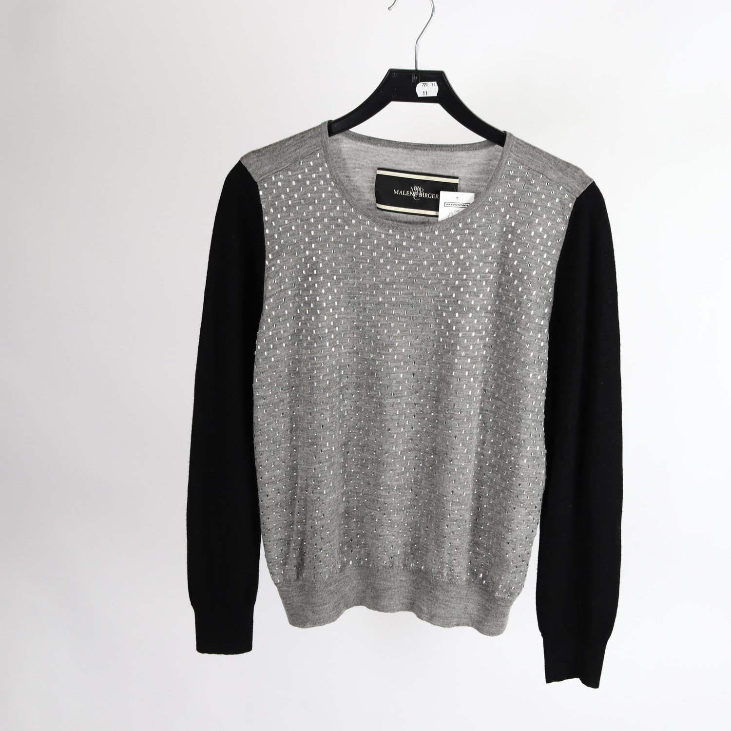 Tröja, By Malene Birger, grå, svart, stl. XL