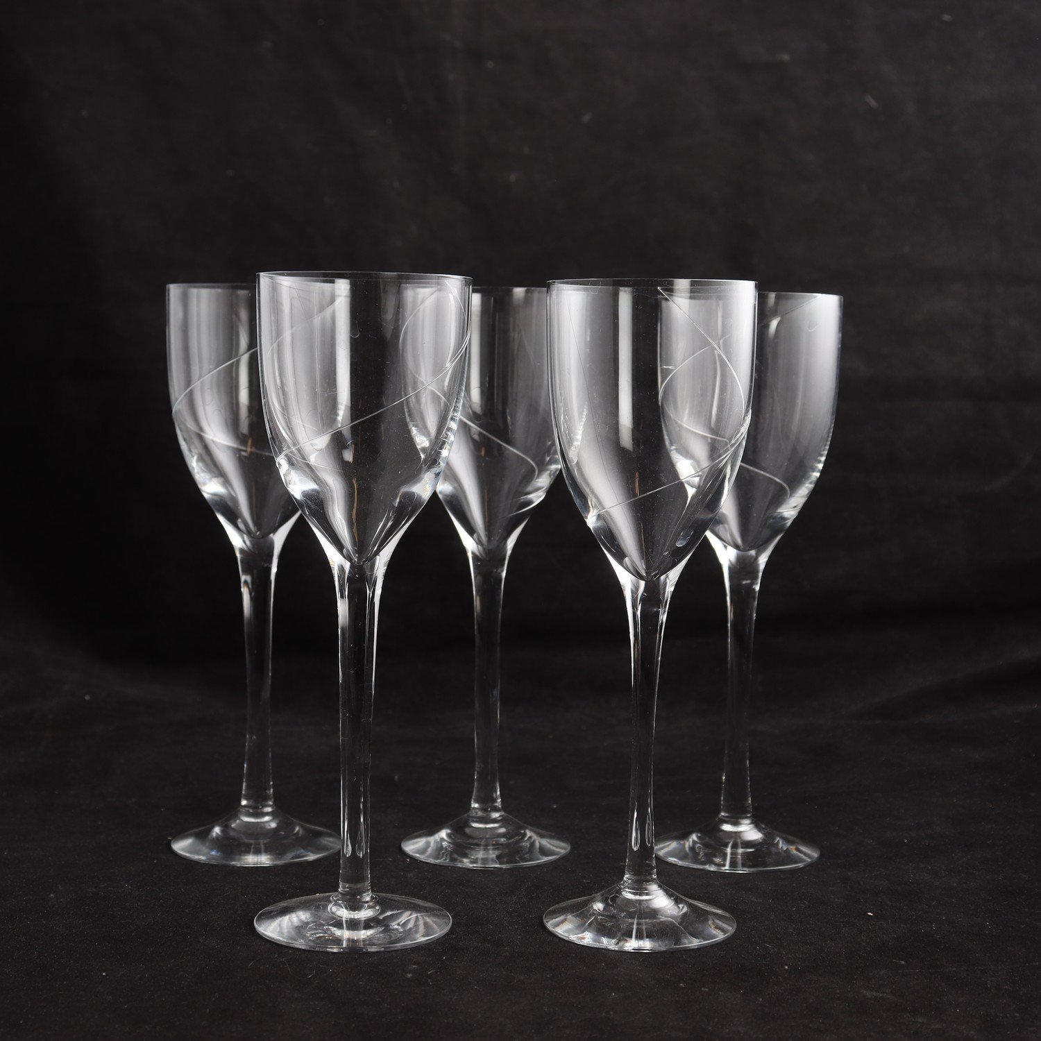 Vitvinsglas, Line, Anna Ehrner, Kosta Boda, 5 st. Samfraktas ej.