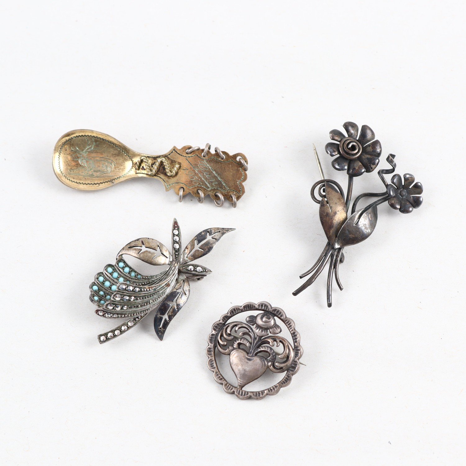 Broscher, Silver, Vikt: 28,3g