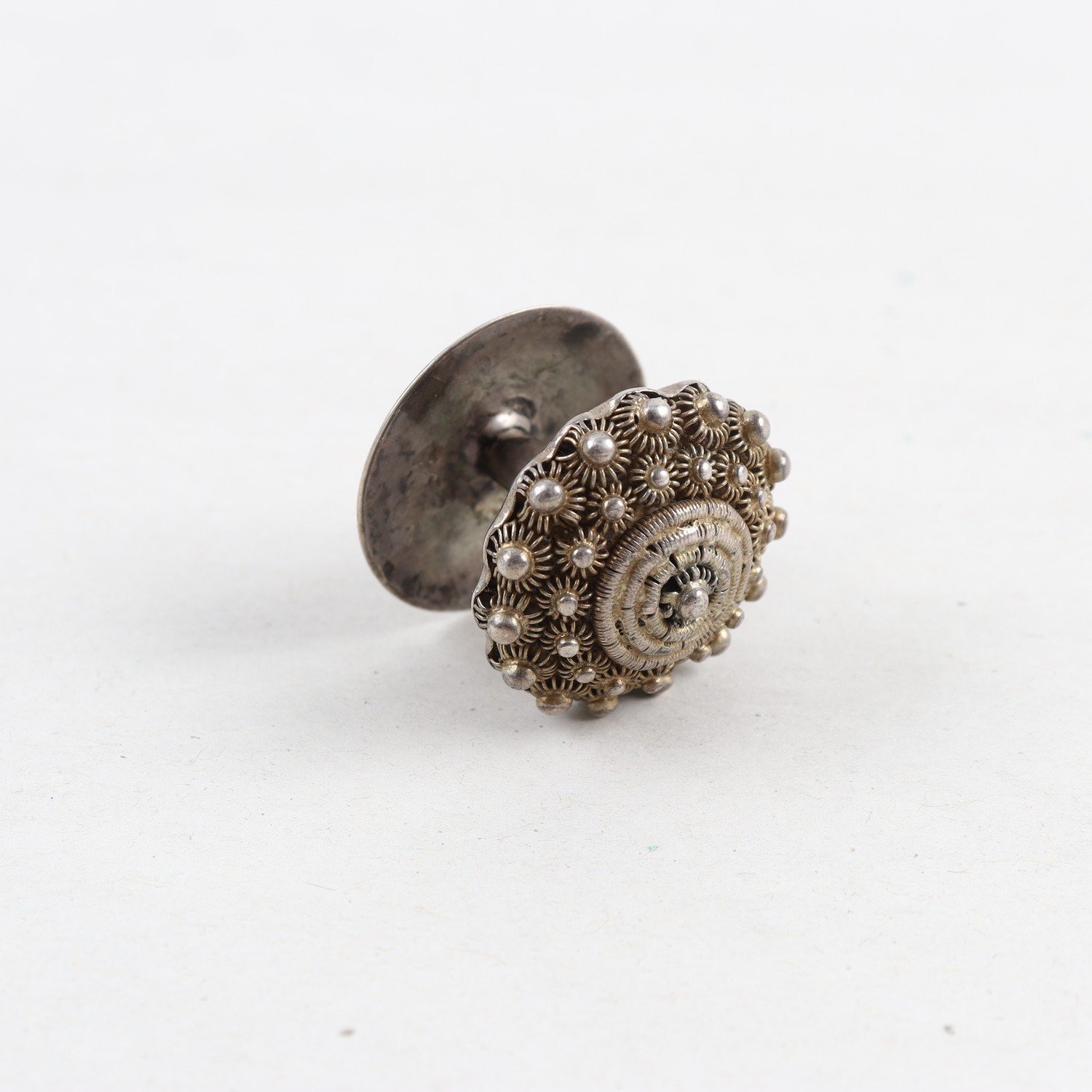 Antik Knapp, Silver, Vikt: 12,8g