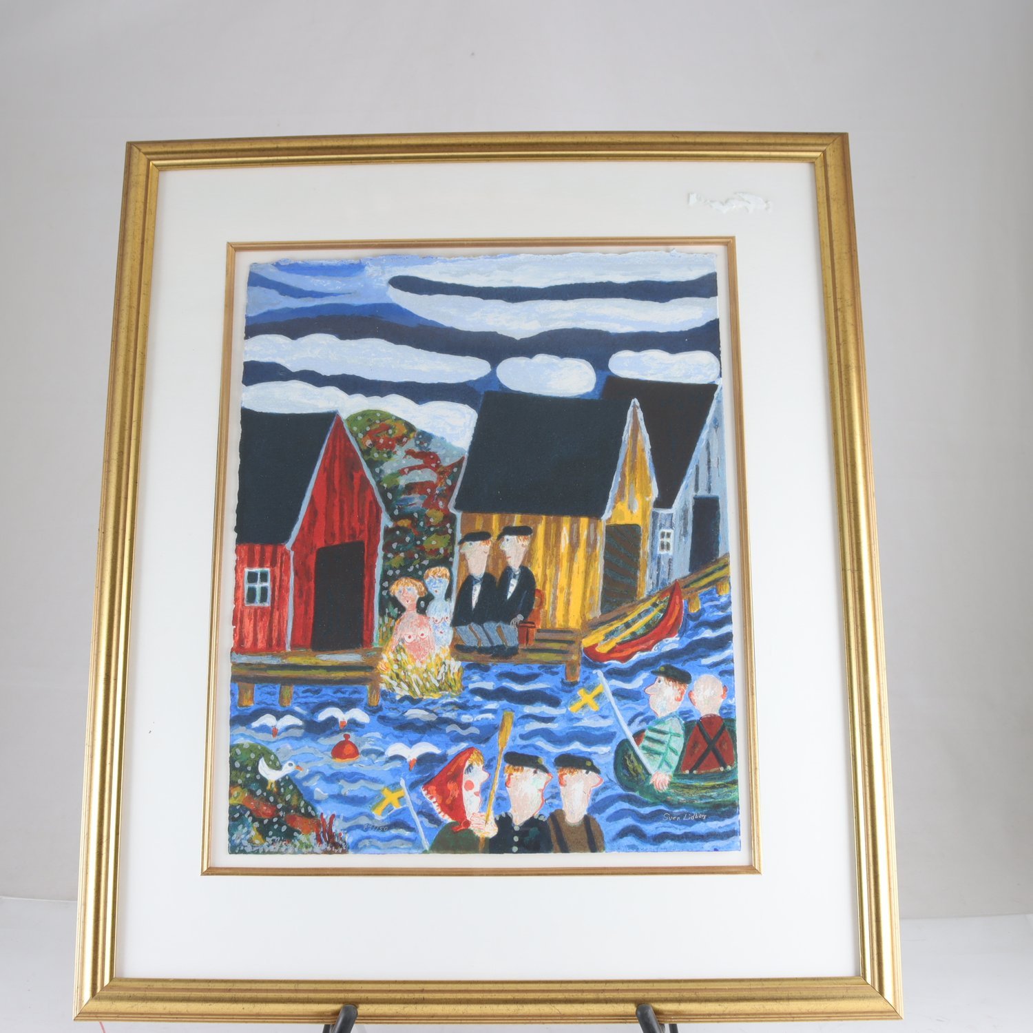 Färglitografi, Sven Lidberg, (1929-2009), signerad, 74/150. Endast avhämtning.