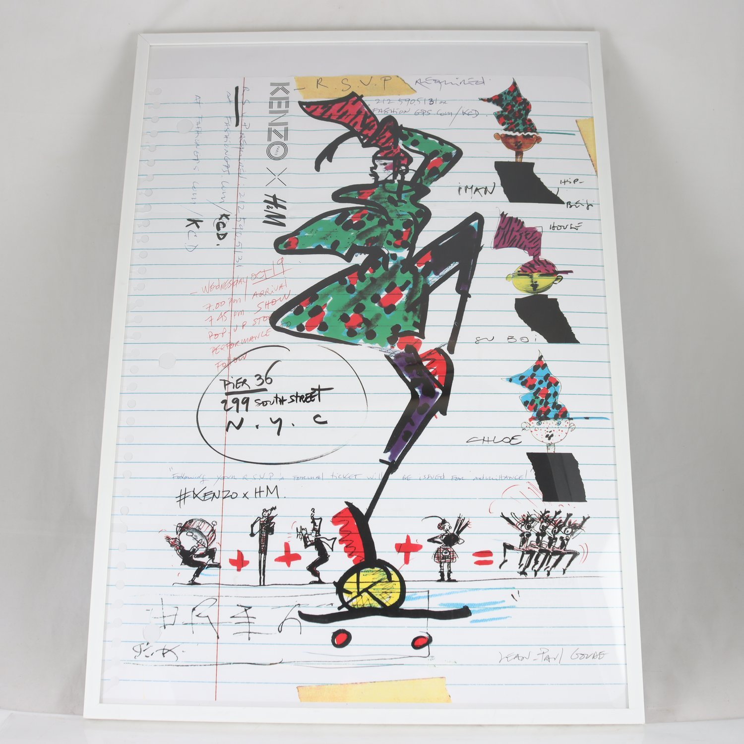 Tryck, Kenzo x H&M, Jean Paul Goude, (f. 1938). Endast avhämtning.