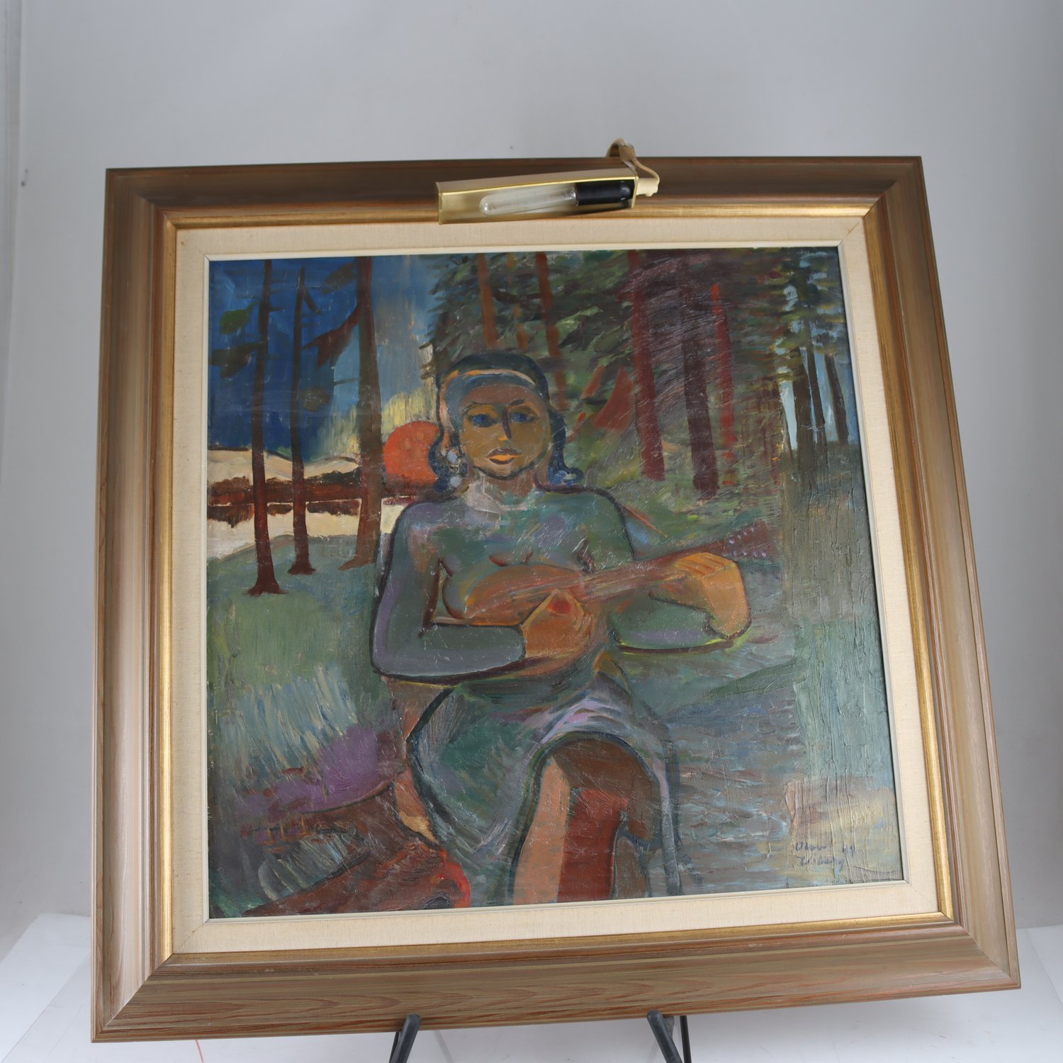 Olja på pannå, Olov Viberg, signerad, 1949. Endast avhämtning.