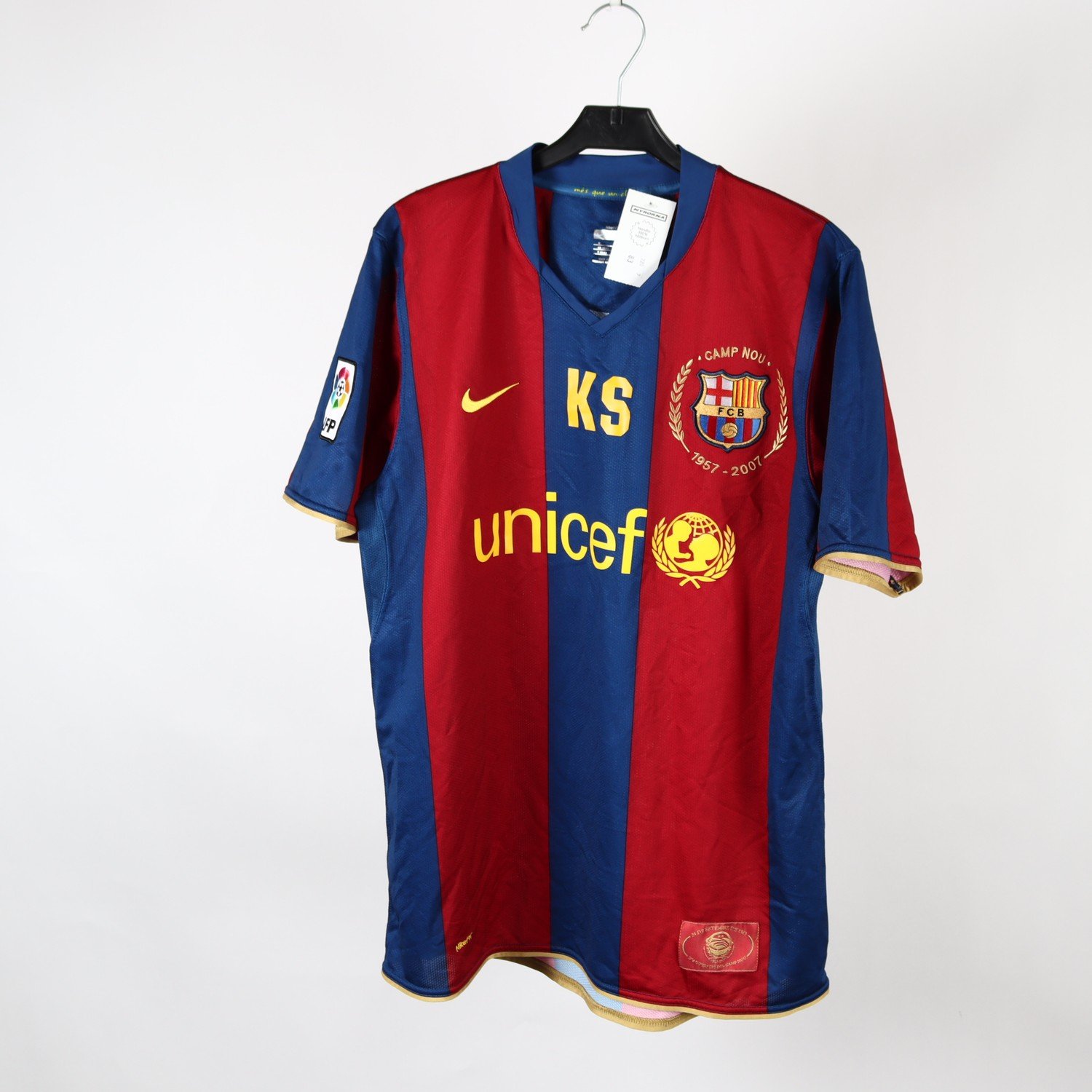 Sporttröja, Nike, FCB, blå, röd, stl. M