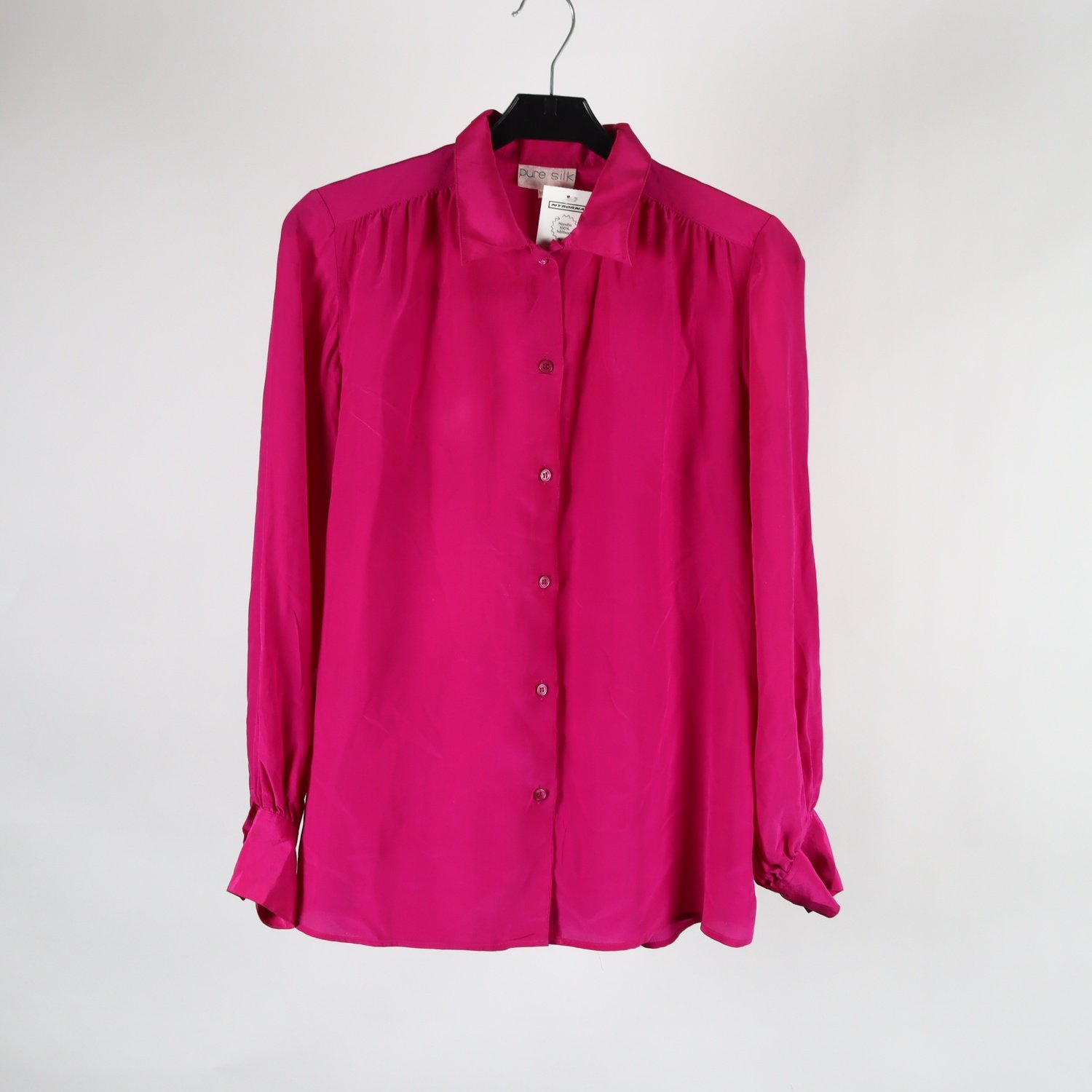 Blus, Pure Silk, cerise, stl. 36