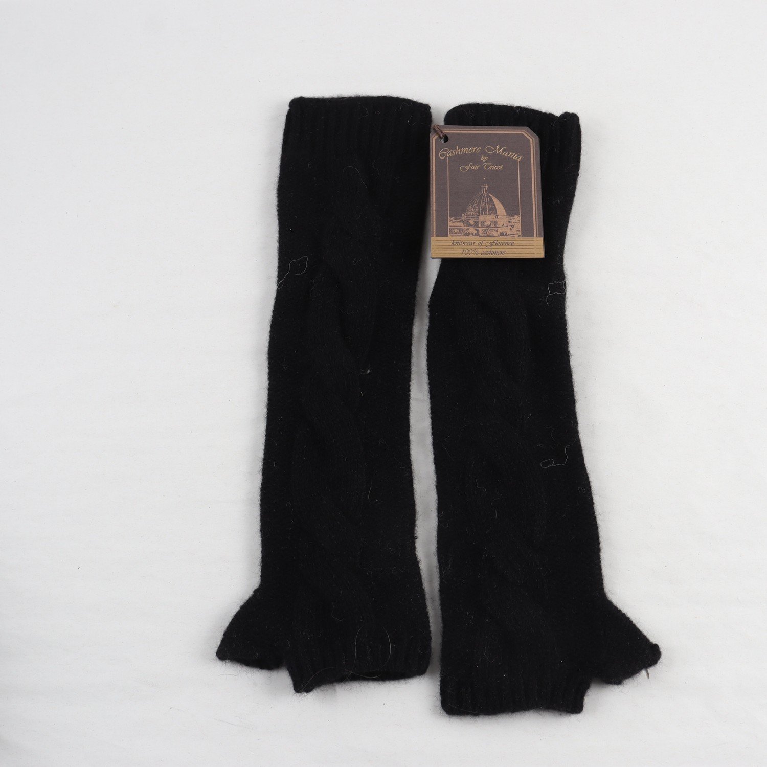 Handledsvärmare, Cashmere Mania by Fair Tricot, Italy, svart