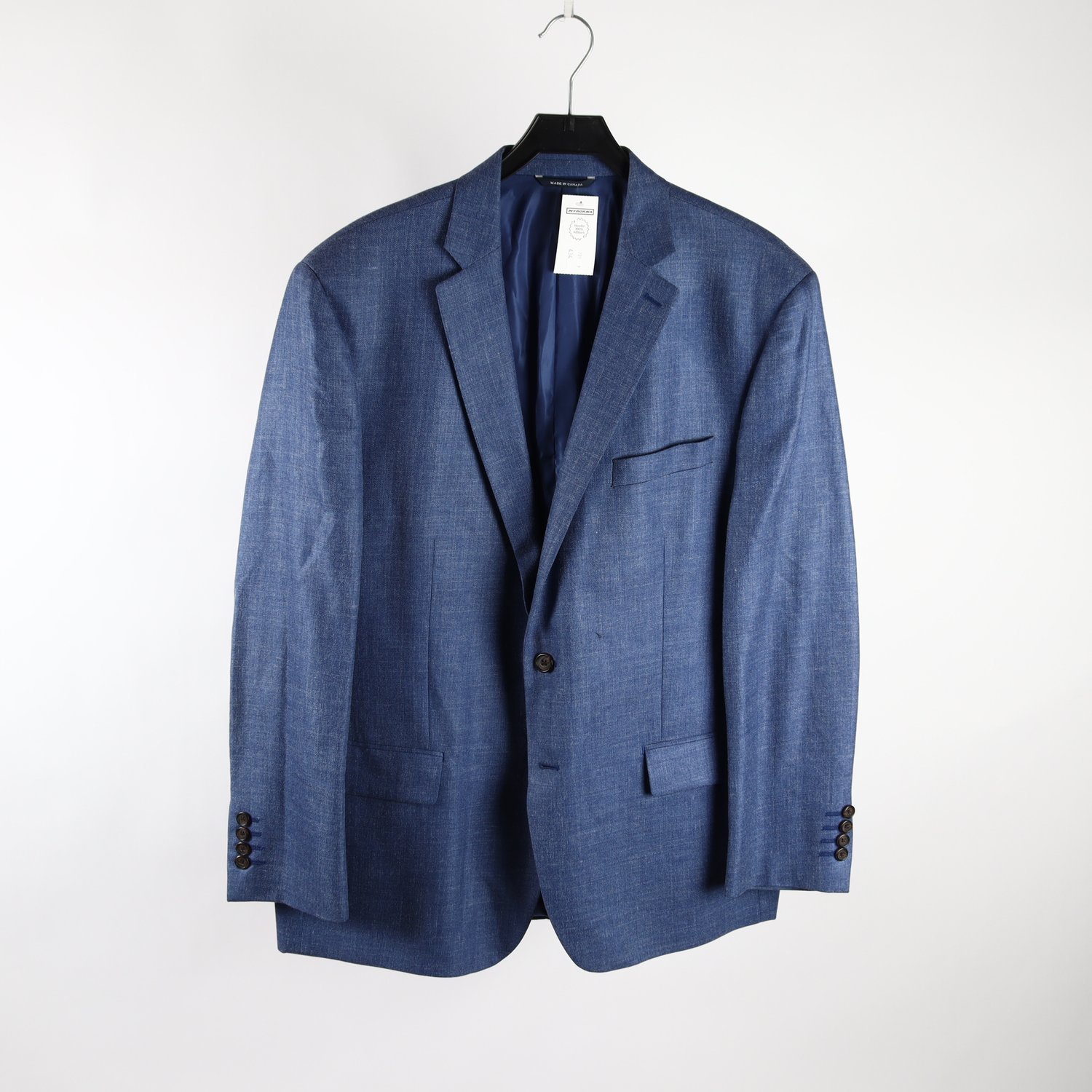 Kavaj, Ralph Lauren, blå, ull, silke, lin, stl. 46R