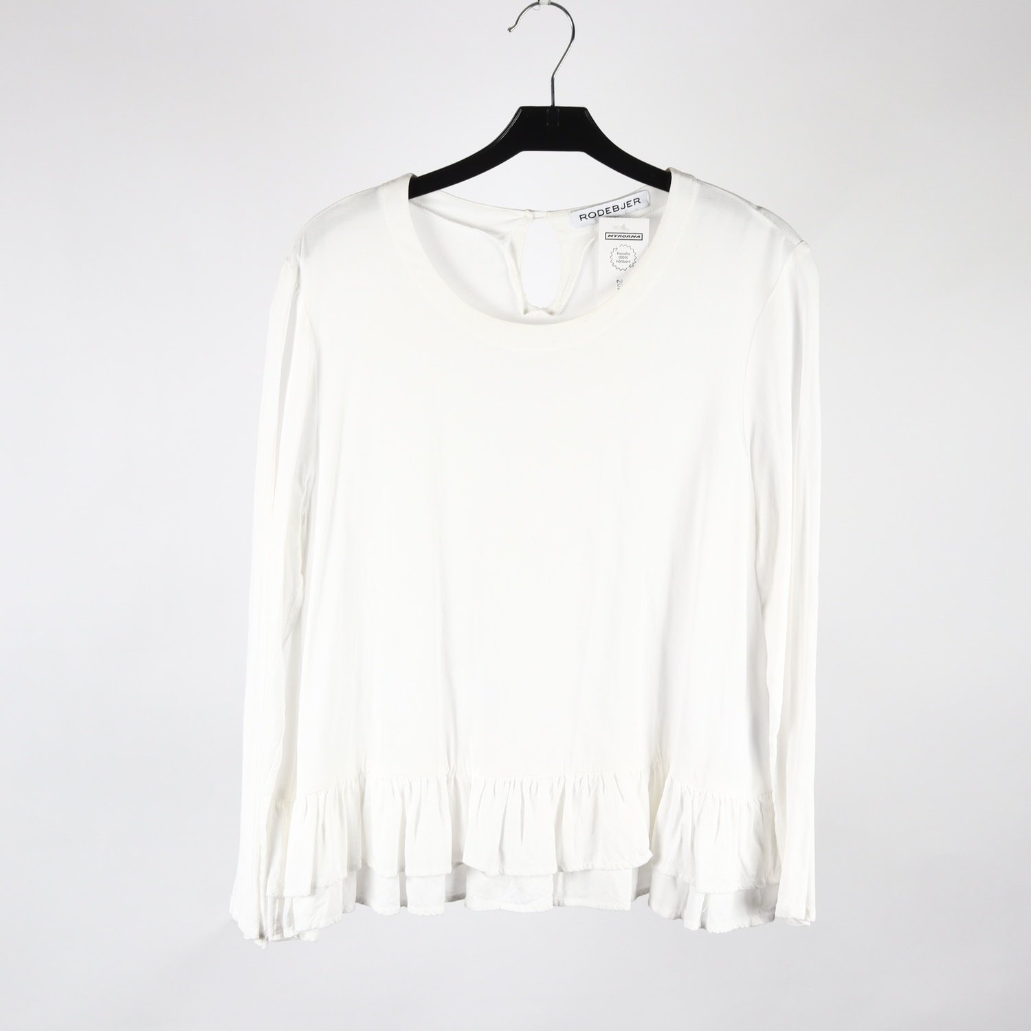 Blus, Rodebjer, vit, stl. L
