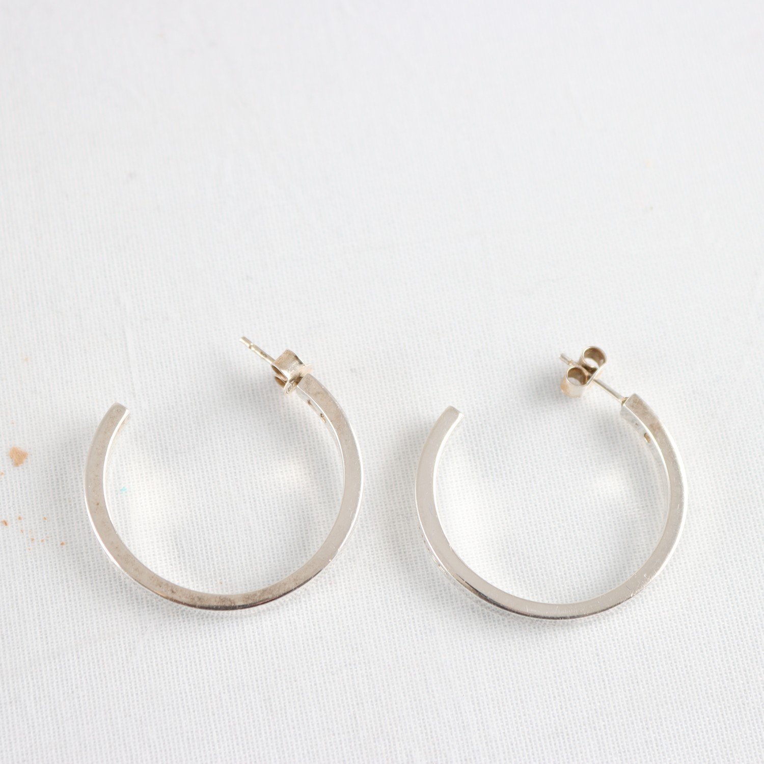 Örhängen, creoler, hoops, silver 925, Isabel Lennse, vikt: 14,6 g