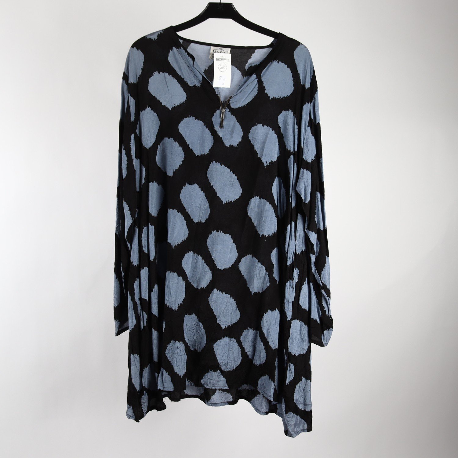 Blus/tunika, Masai, svart, grå, stl. XXL