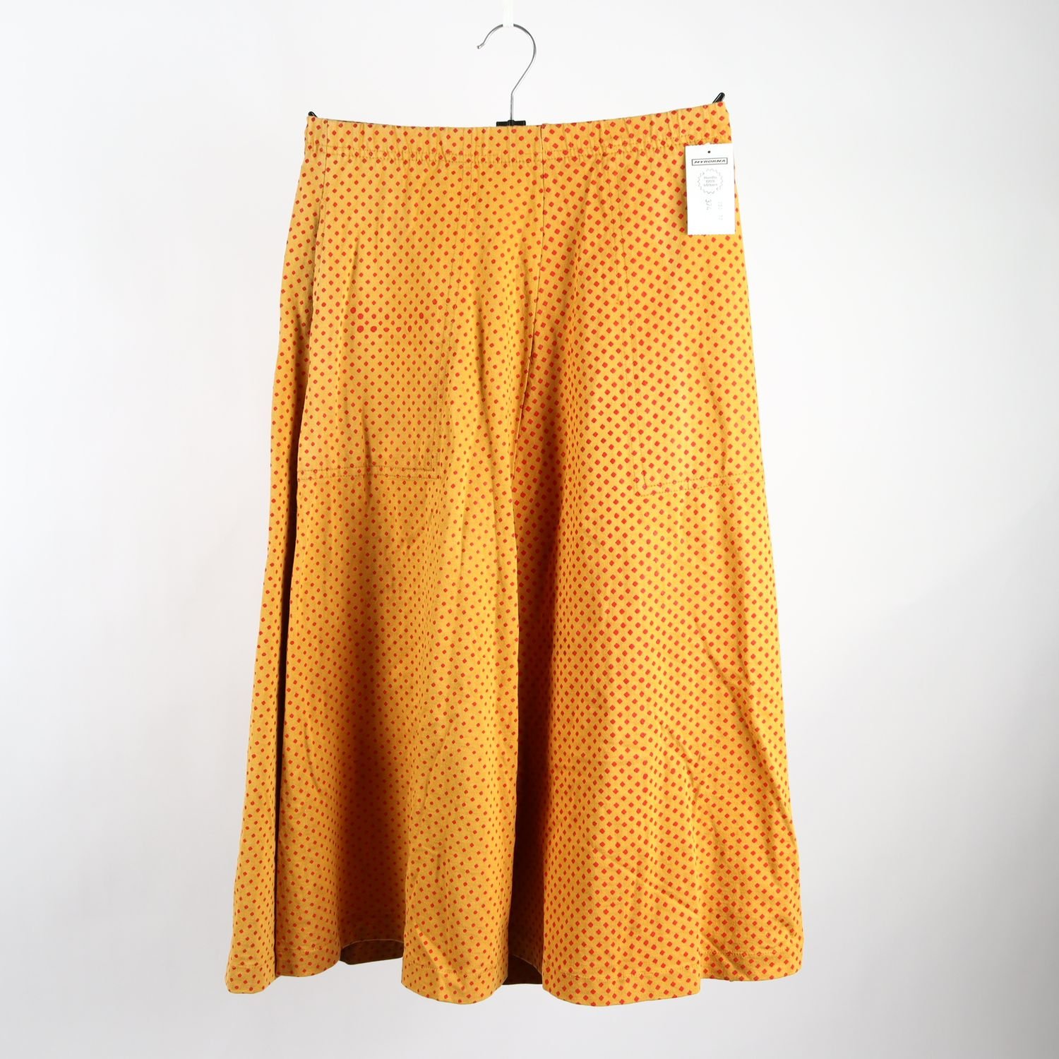 Kjol, Gudrun Sjödén, gul, röd, retro, stl. S