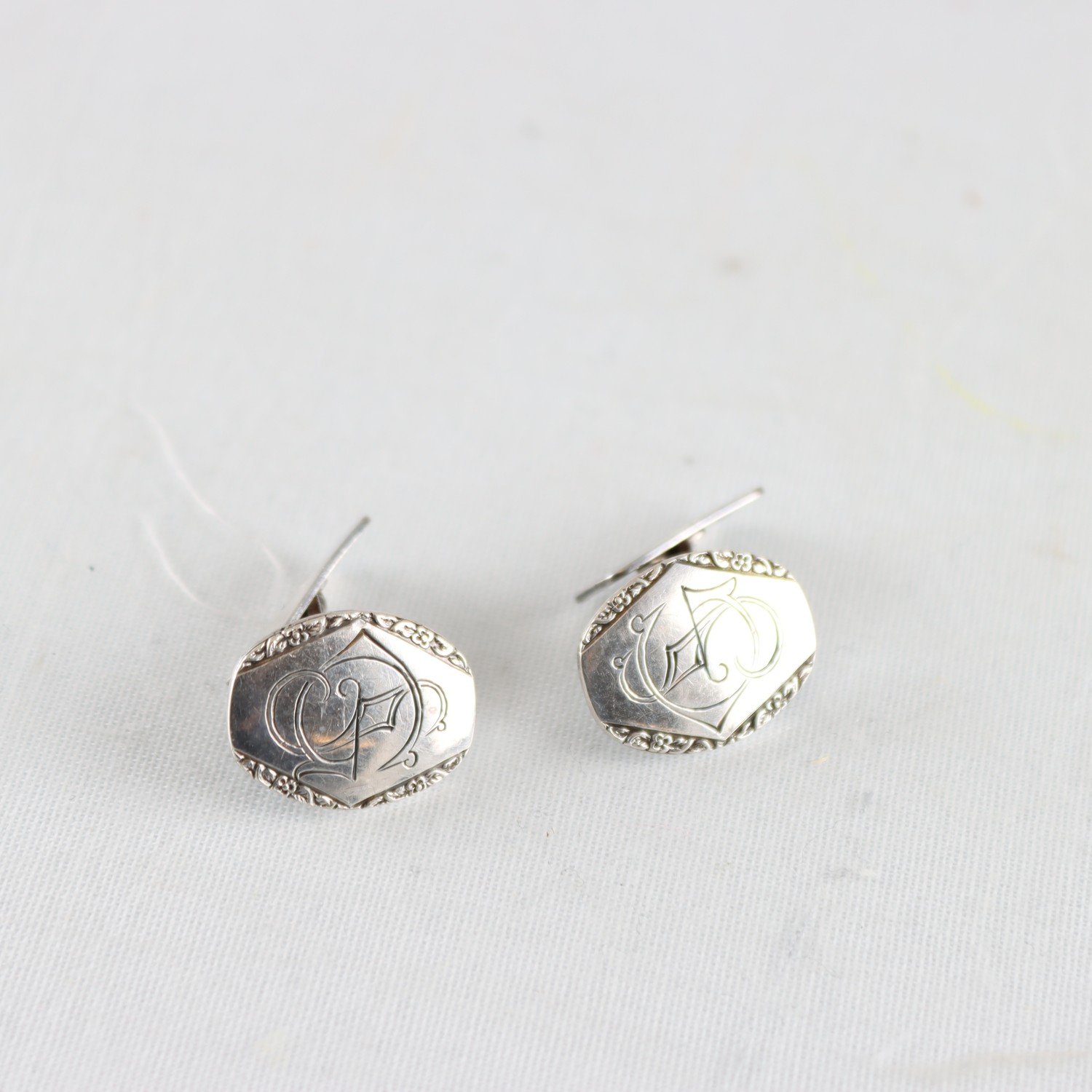 Manchettknappar, Silver, Kattfot, ”Gustav Dahlgren”, Malmö