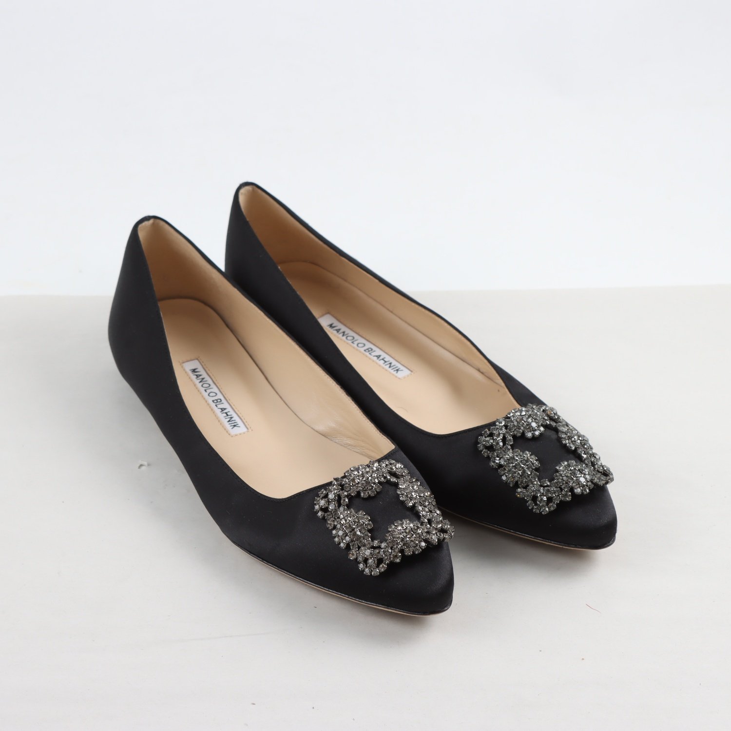 Ballerina, Manolo Blahnik, svart, stl. 40