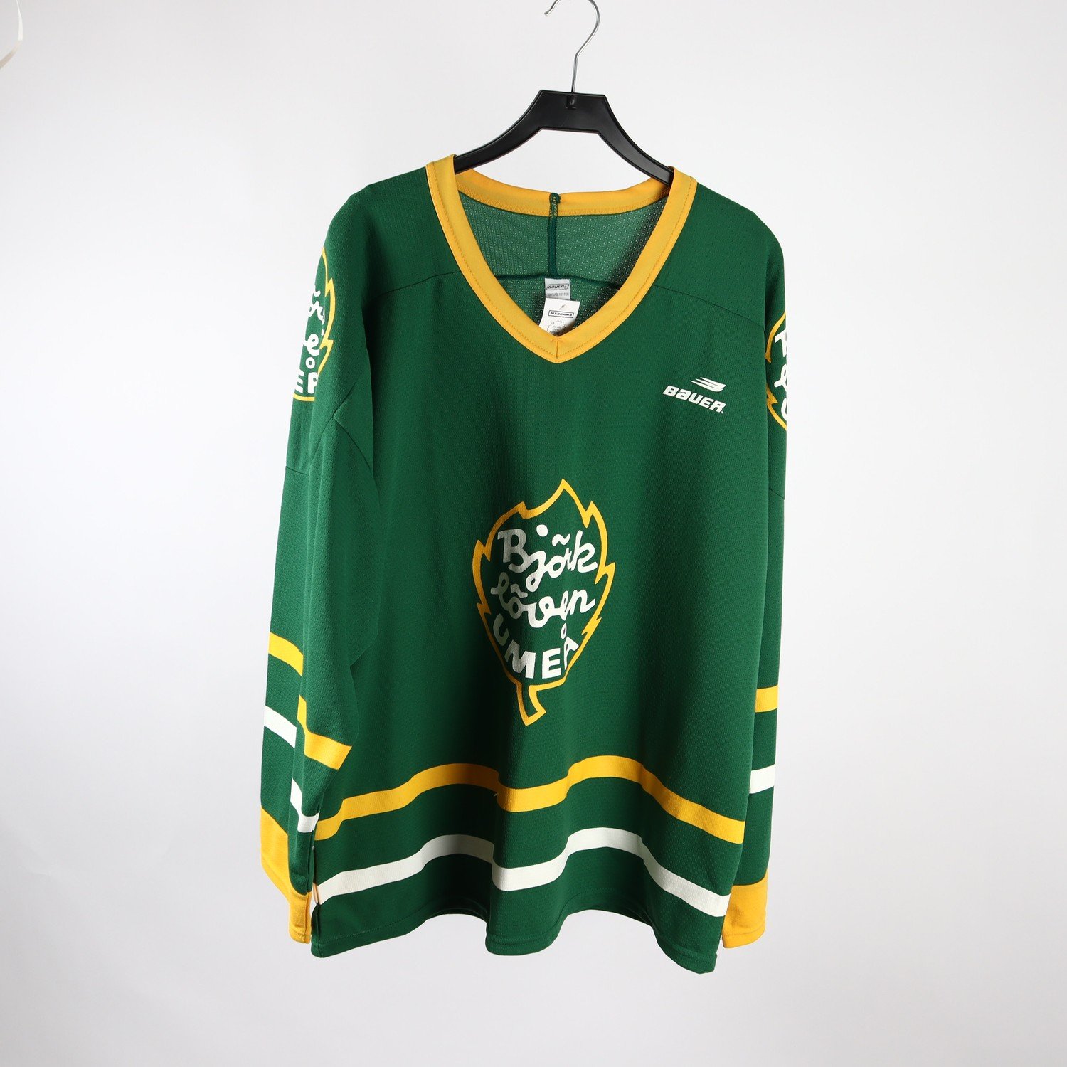 Hockeytröja, Bauer, Björklöven, grön, gul, stl. XL