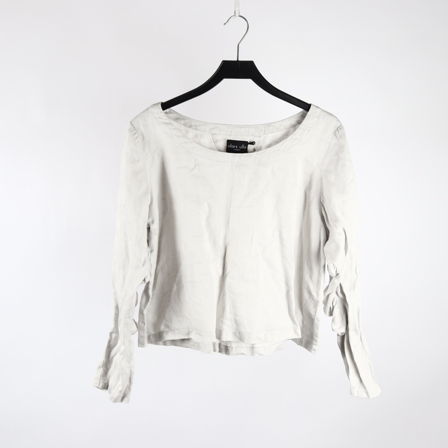 Blus, Olars Ulla, benvit, lin, stl. M