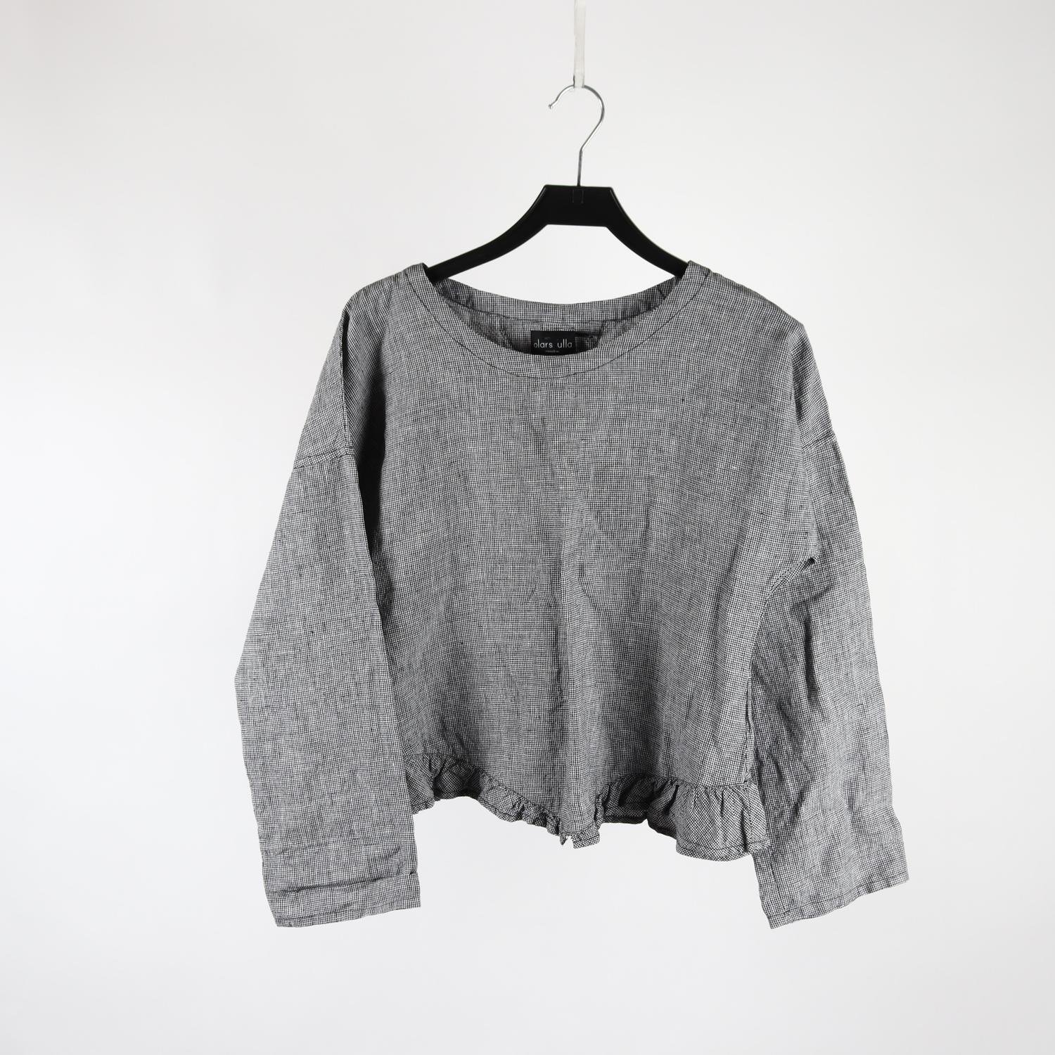 Blus, Olars Ulla, vit, svart, stl. S