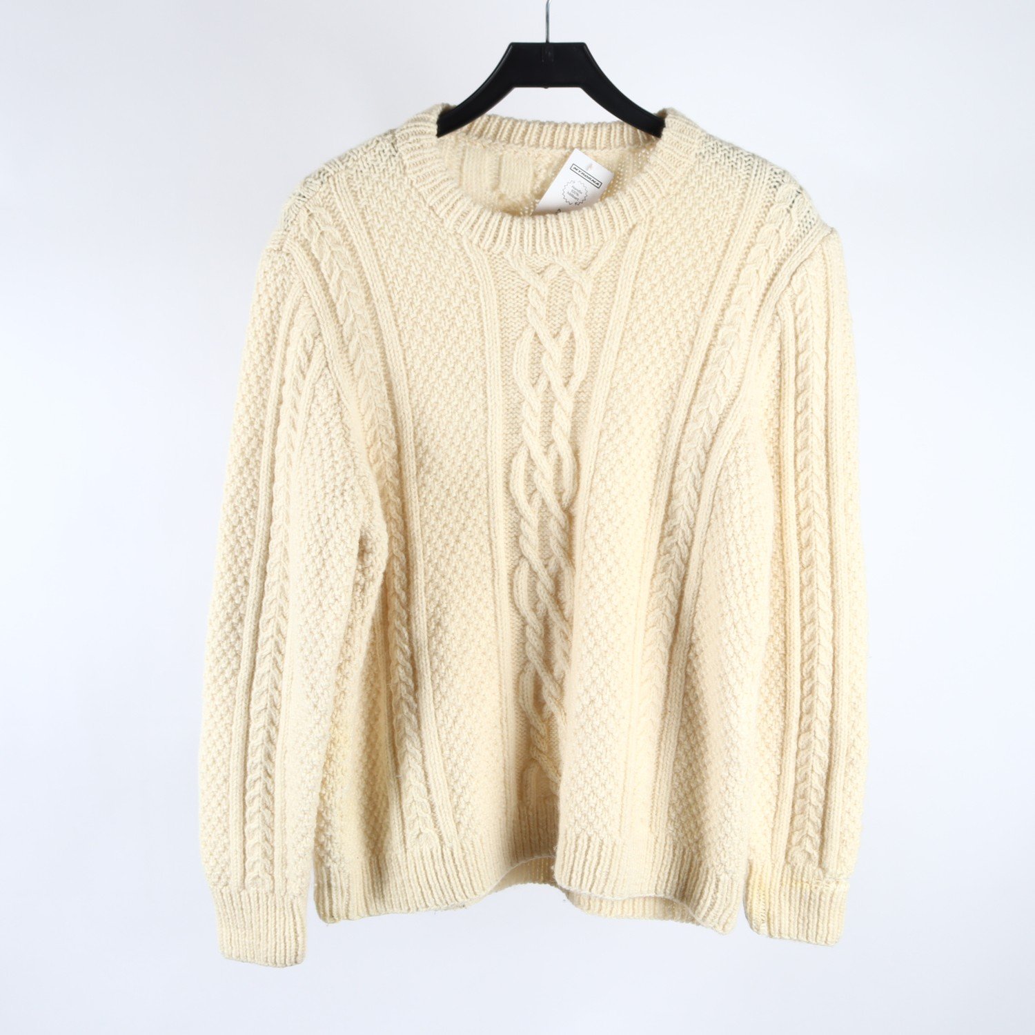 Tröja, Handstickad, offwhite, stl. ca. M/L