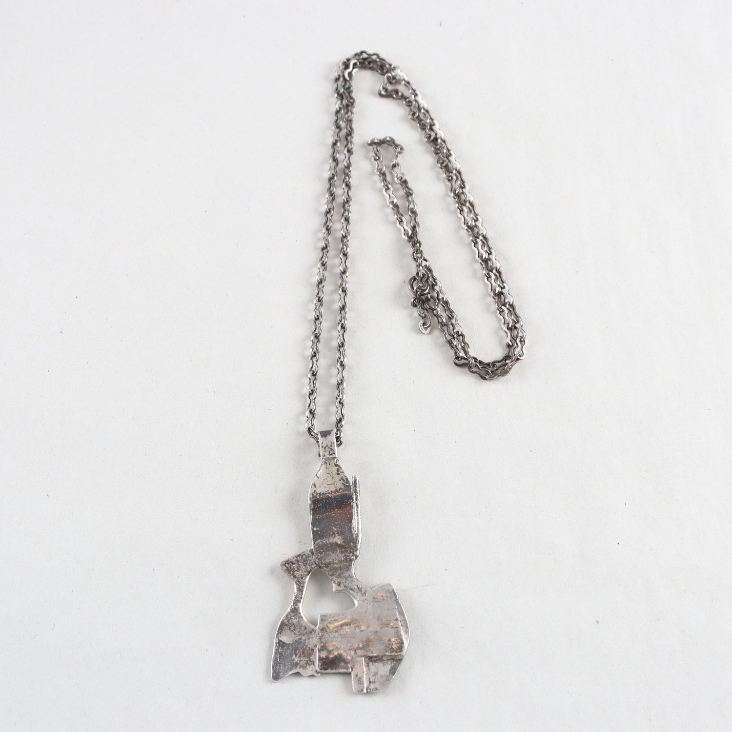 Halsband, hänge Ebba Huberyc, silver, organisk, vintage, vikt: 39,2g