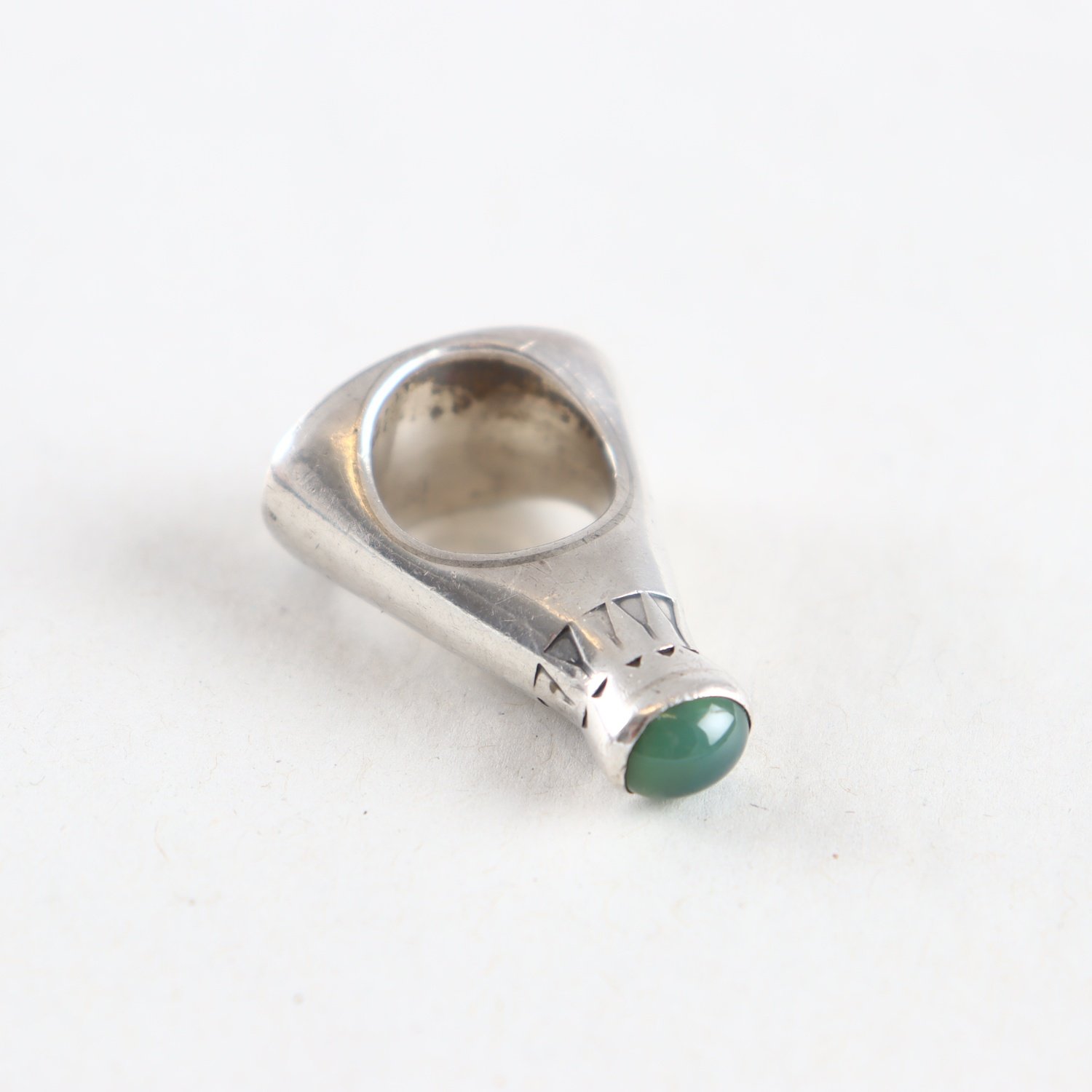 Ring, silver, natursten, Eric Robbert, 1960-tal, vintage, brv: 14,3g