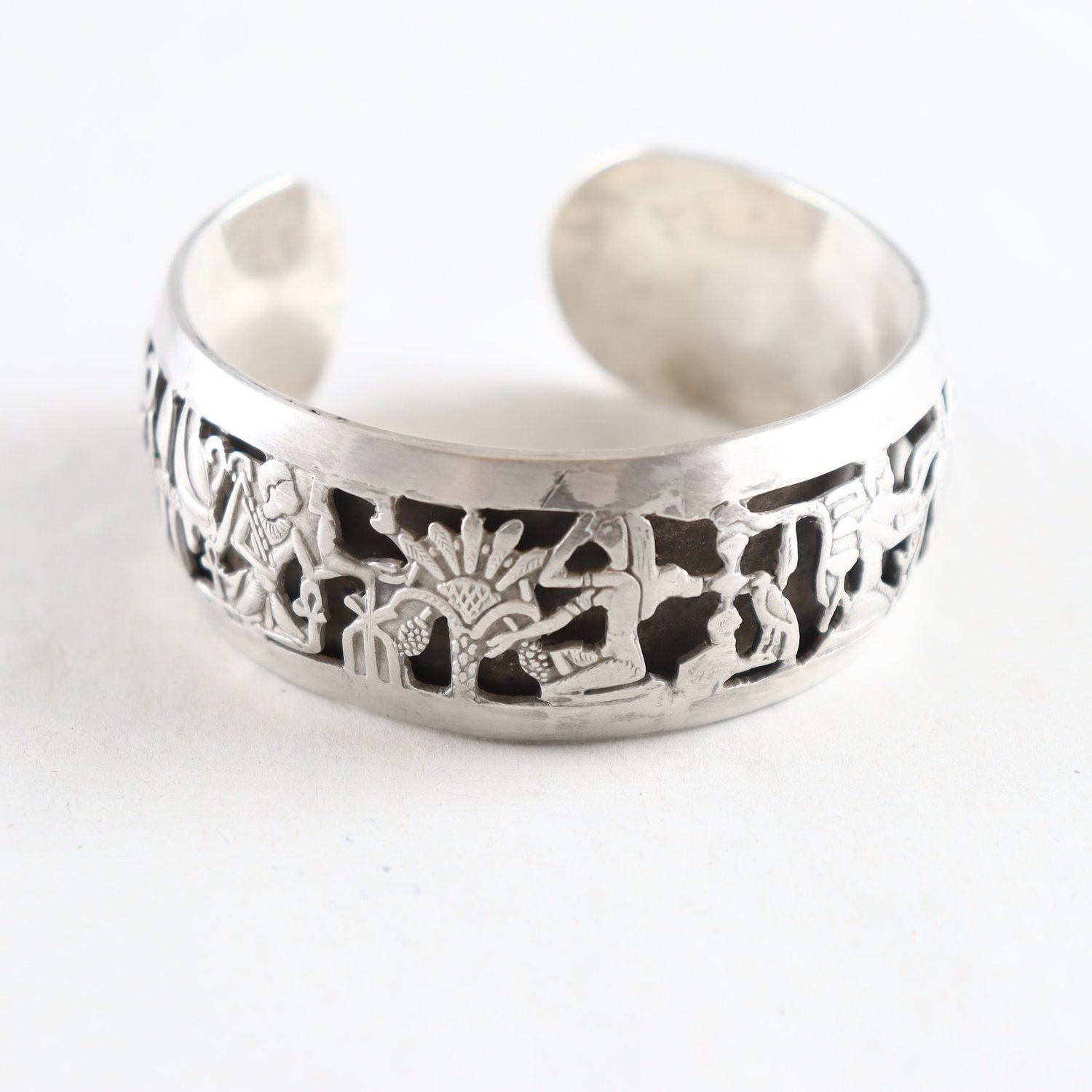 Armband, cuff, silver, Egypten, vintage, vikt: 52,8g