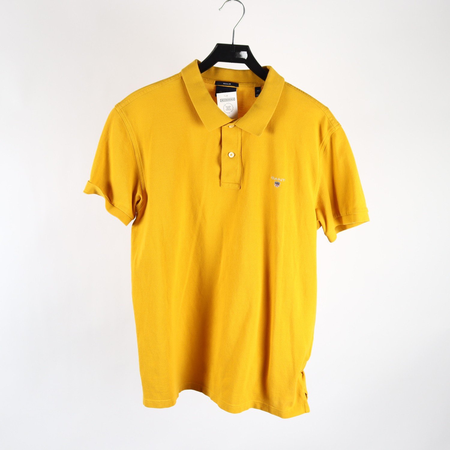 Pikétröja, Gant, gul, stl. XL