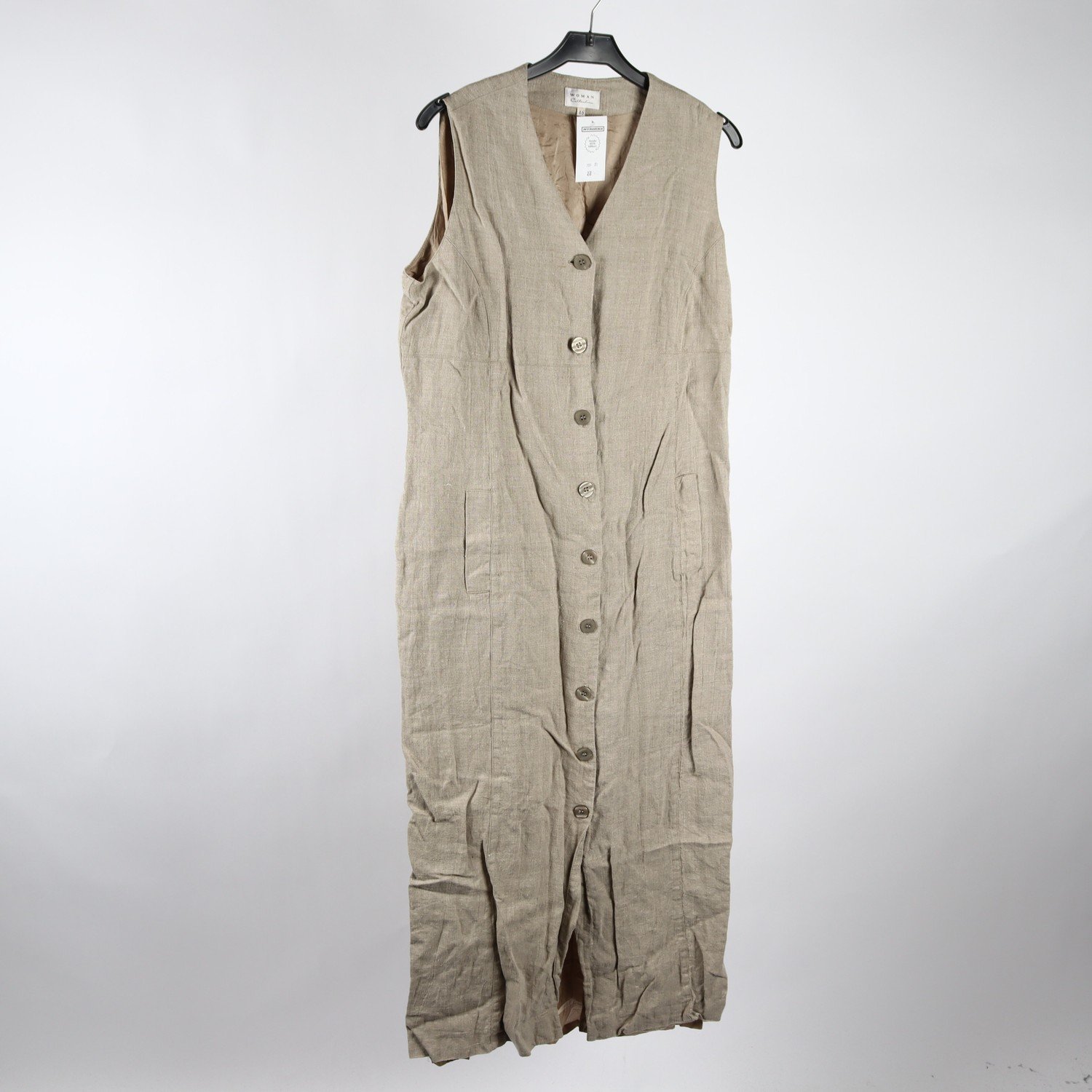 Klänning, H&M, beige, stl. 46