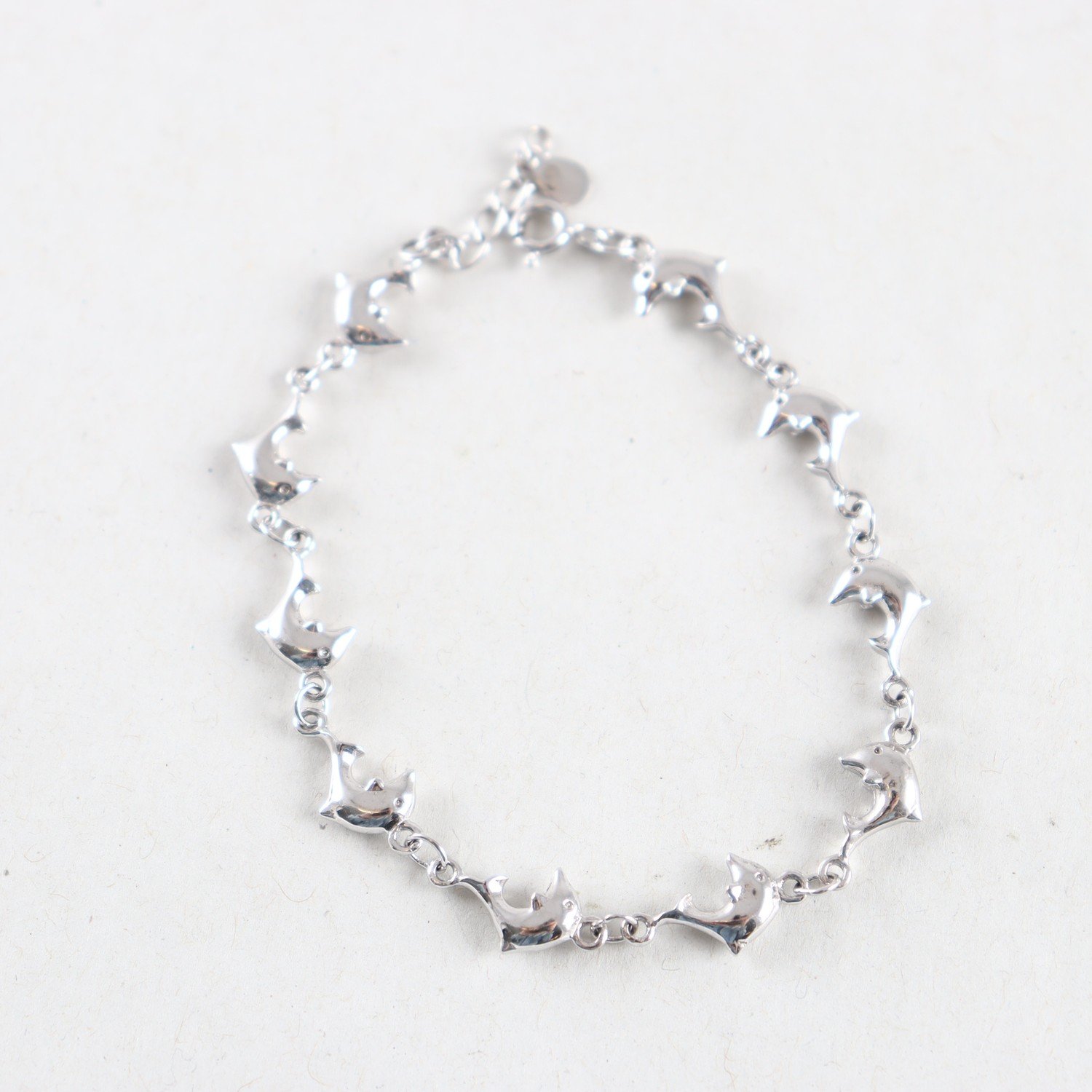 Armband, delfiner, silver, Vikt: 7,2g