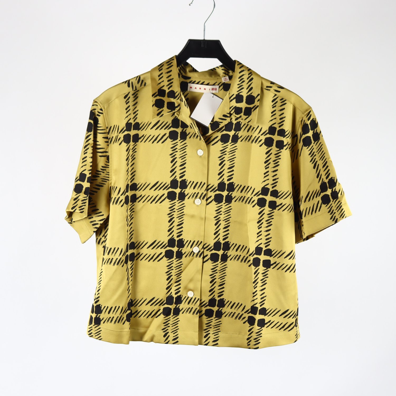 Blus, Marni Uniqlo, mönstrad, stl. XS