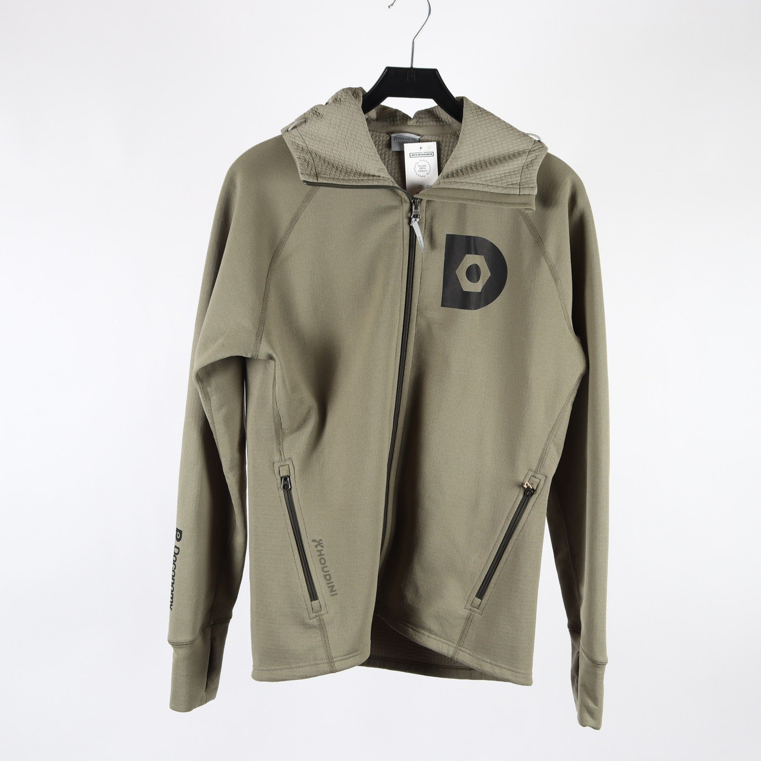 Hoodie, Houdini, grön, stl. M