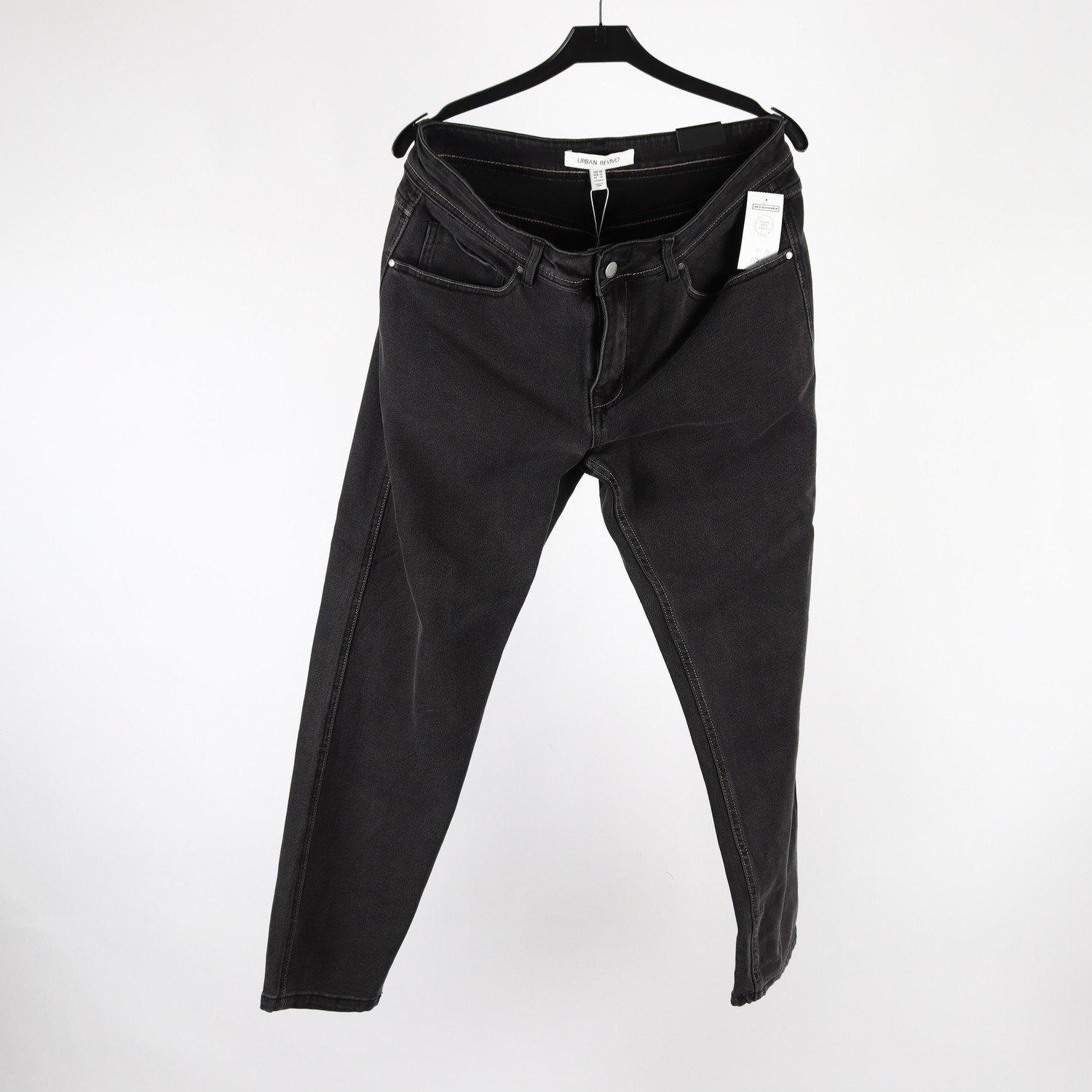 Jeans, Urban Revivo, gråsvart, stl. W: 32″, 48