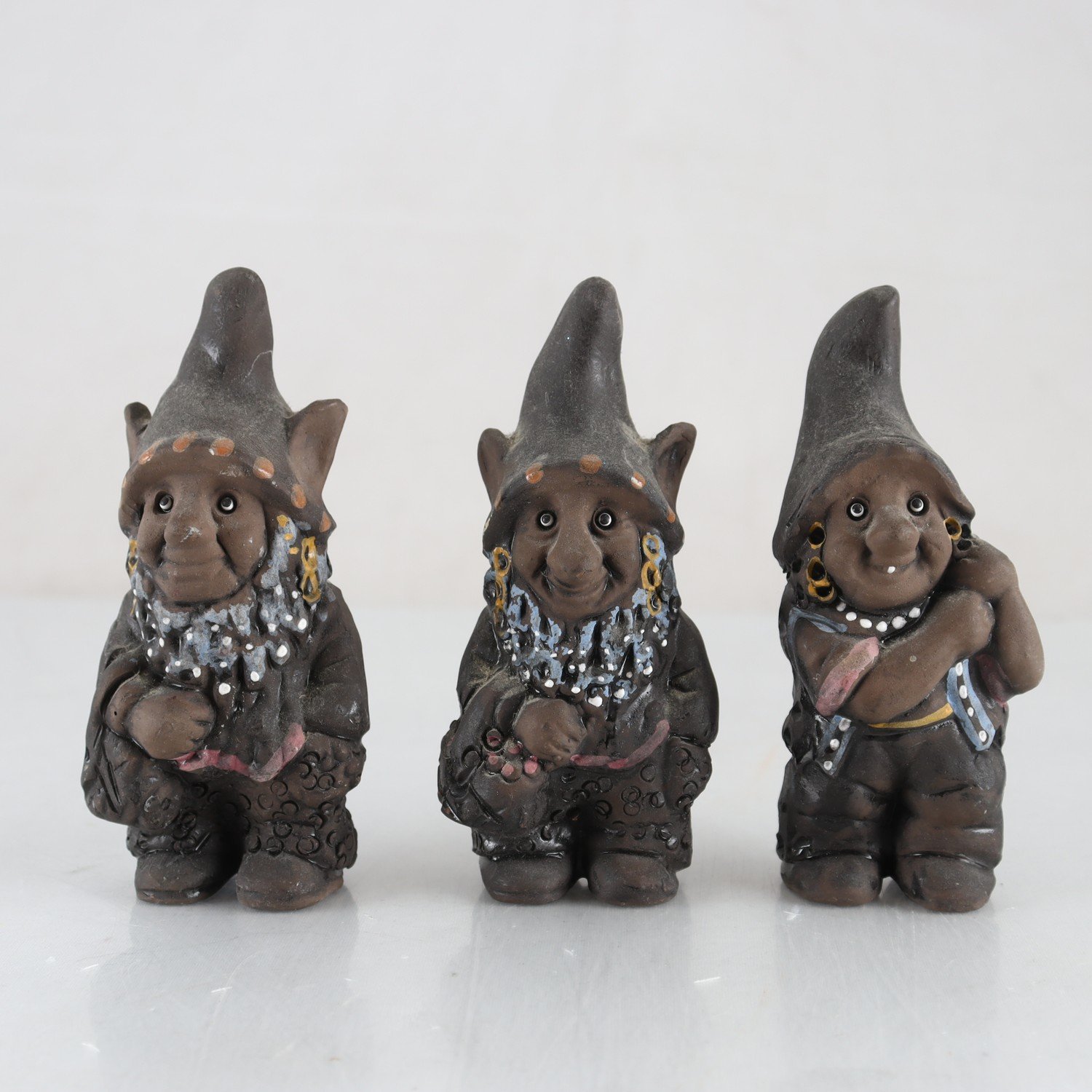 Troll, keramik, Rolf Berg, signerade, 3 st