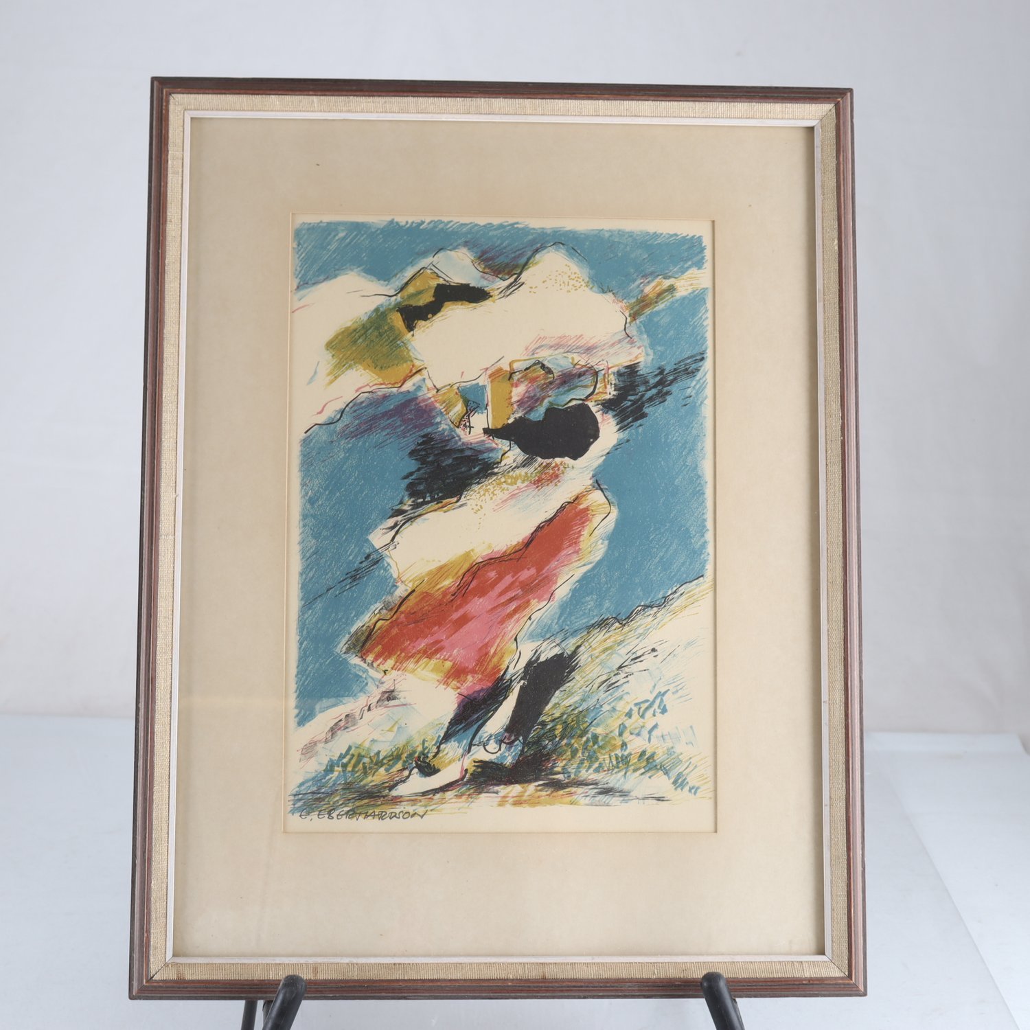 Färglitografi, Ebbe Eberhardson, (1927-2020), signerad. Samfraktas ej.