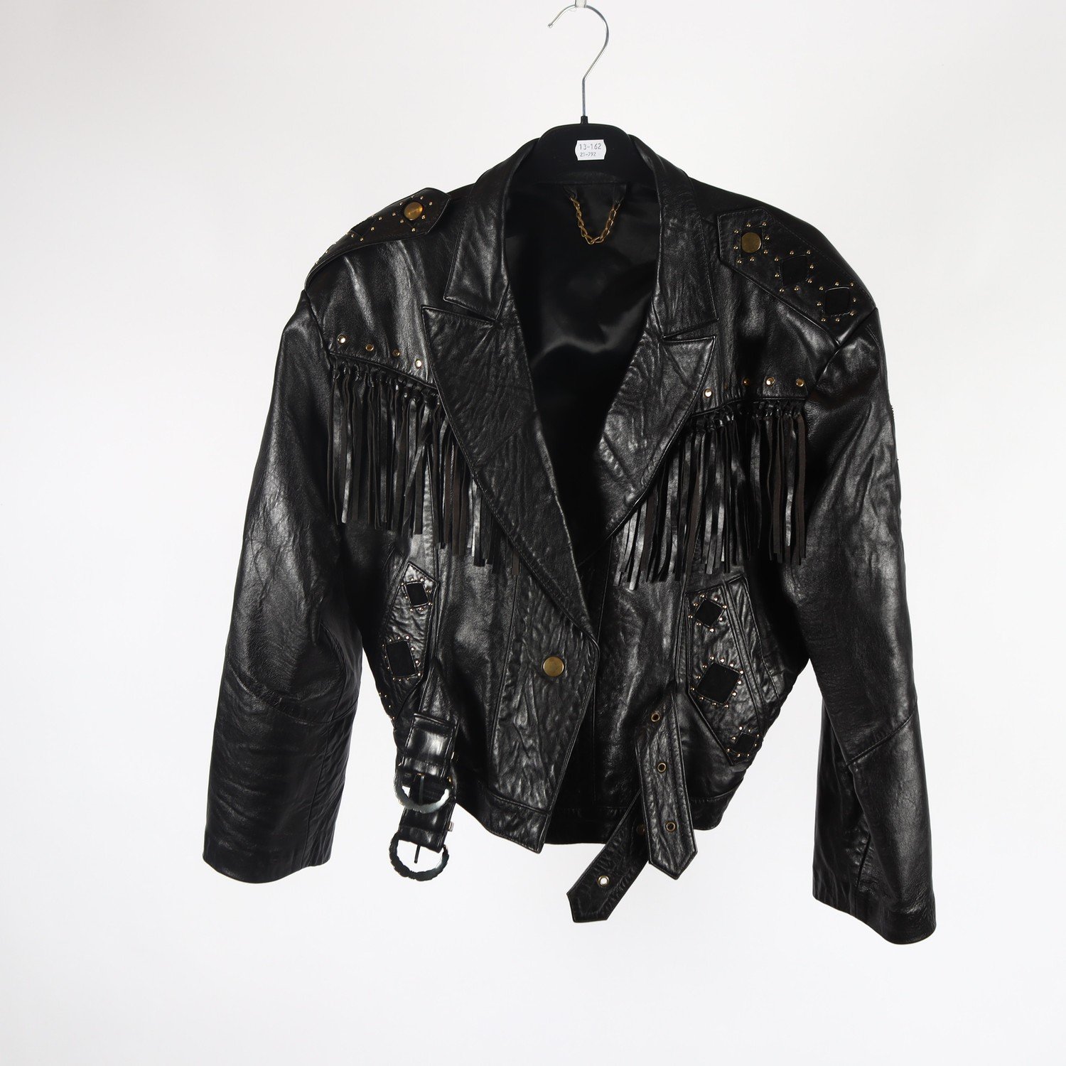 Skinnjacka, 100% läder, vintage, stl. M