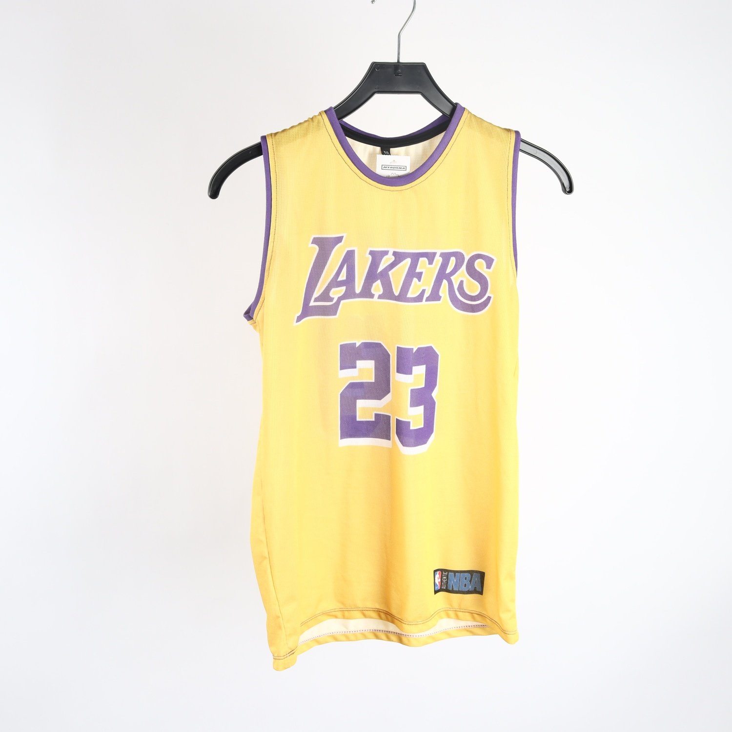 Linne, NBA, Lakers, James, gul, lila, stl. XS