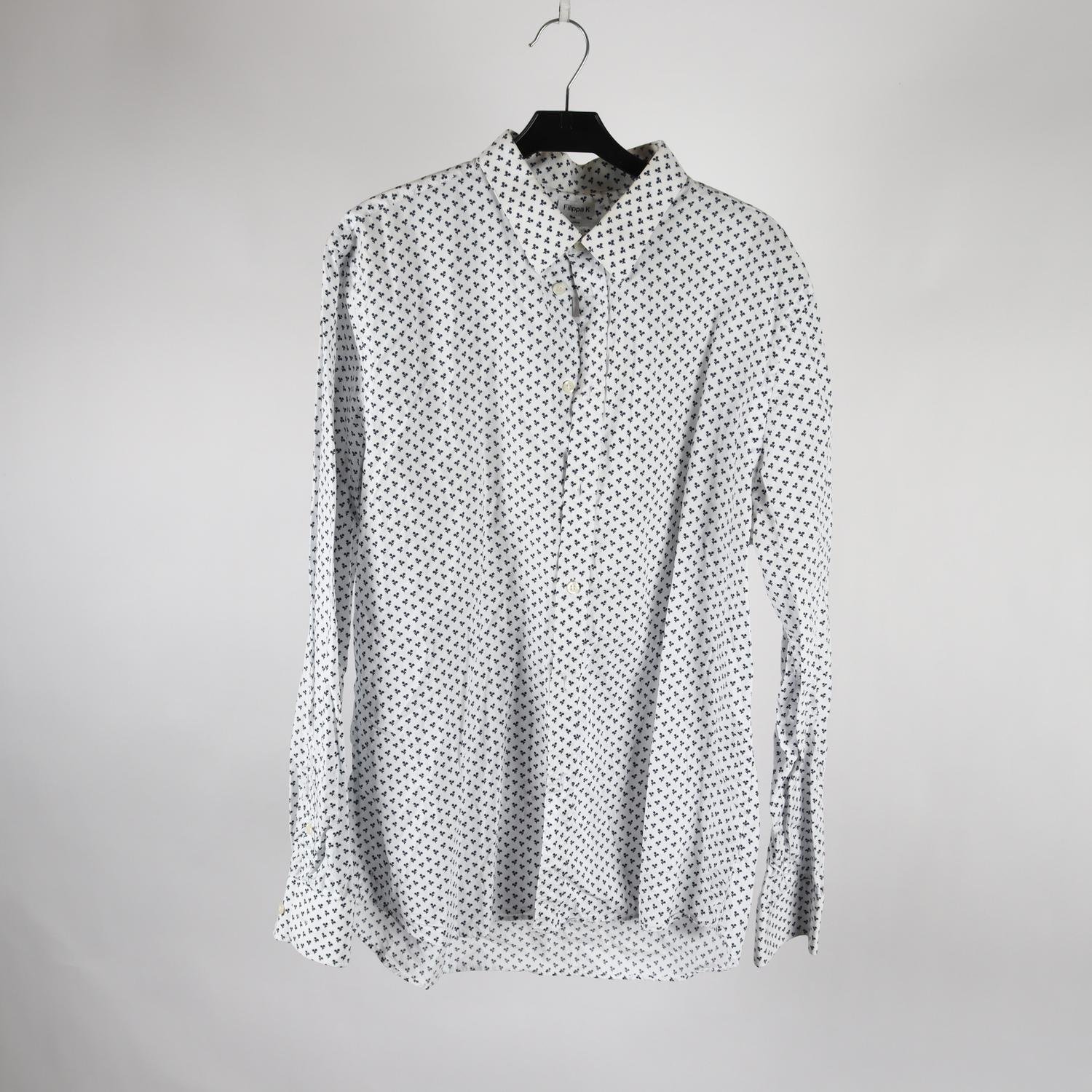 Skjorta, Filippa K, vit, mönstrad, stl. XL