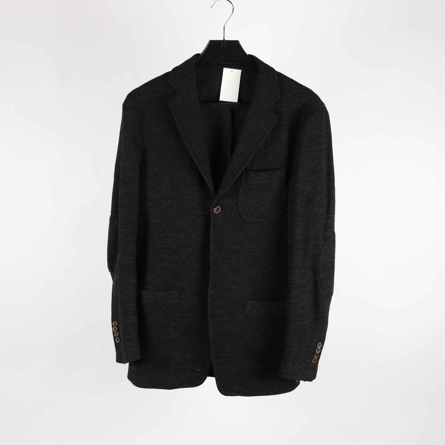 Kavaj, Massimo Dutti, svart, stickad, ull, stl. 48